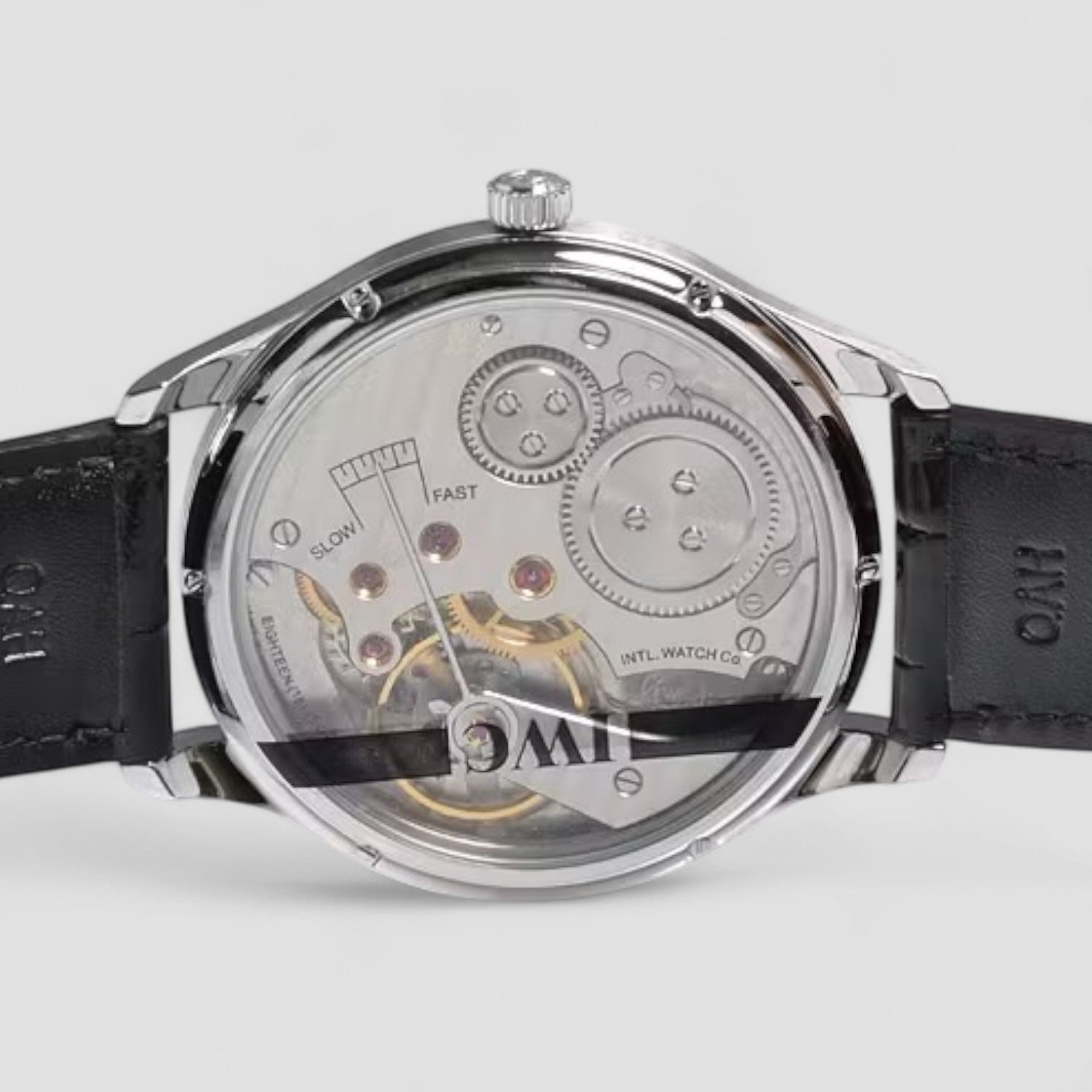 Portuguese Hand Wound SS Black Dial