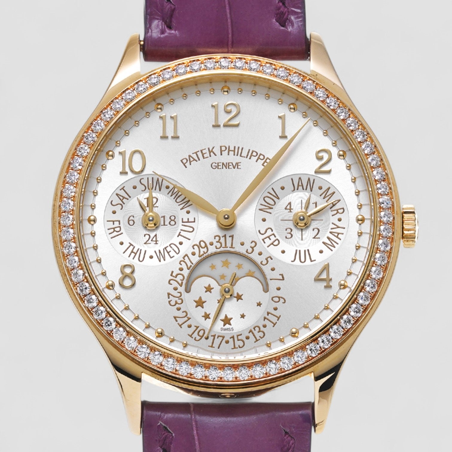 Grand Complications White Opaline Dial Automatic Ladies Perpetual Calendar Watch