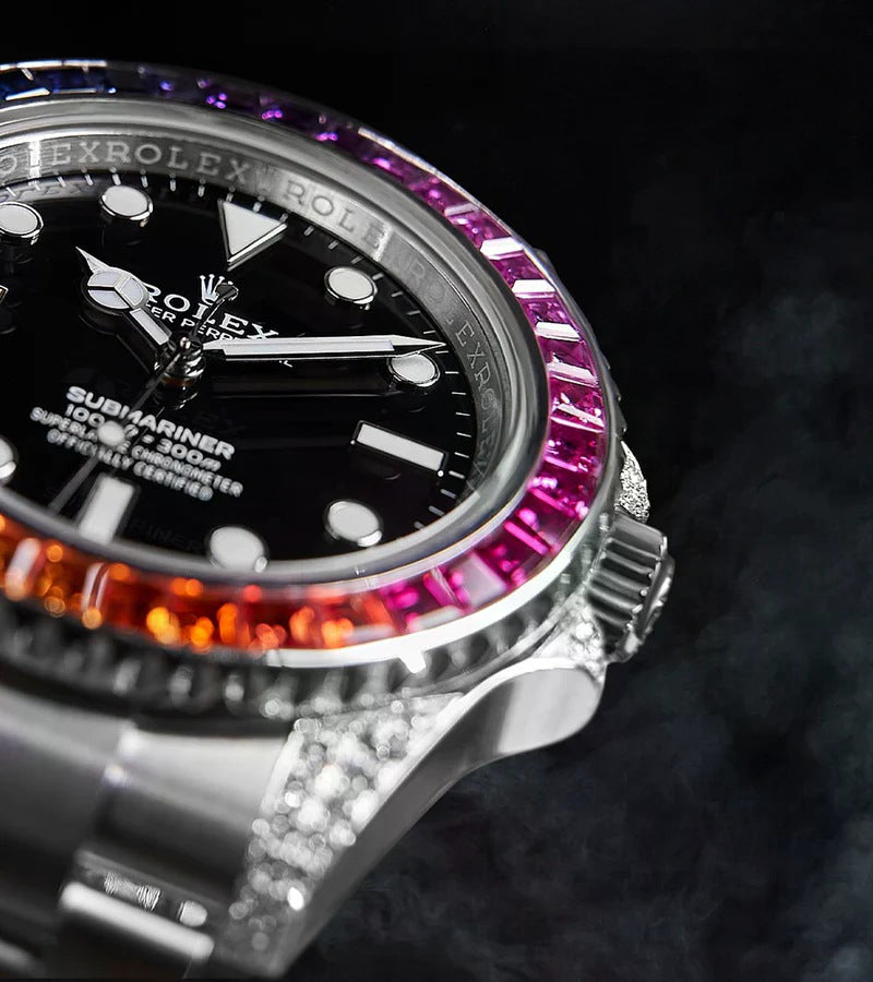 Submariner – 41mm – Black Dial – Custom Diamond-Set – Rainbow bezel - Iced Out
