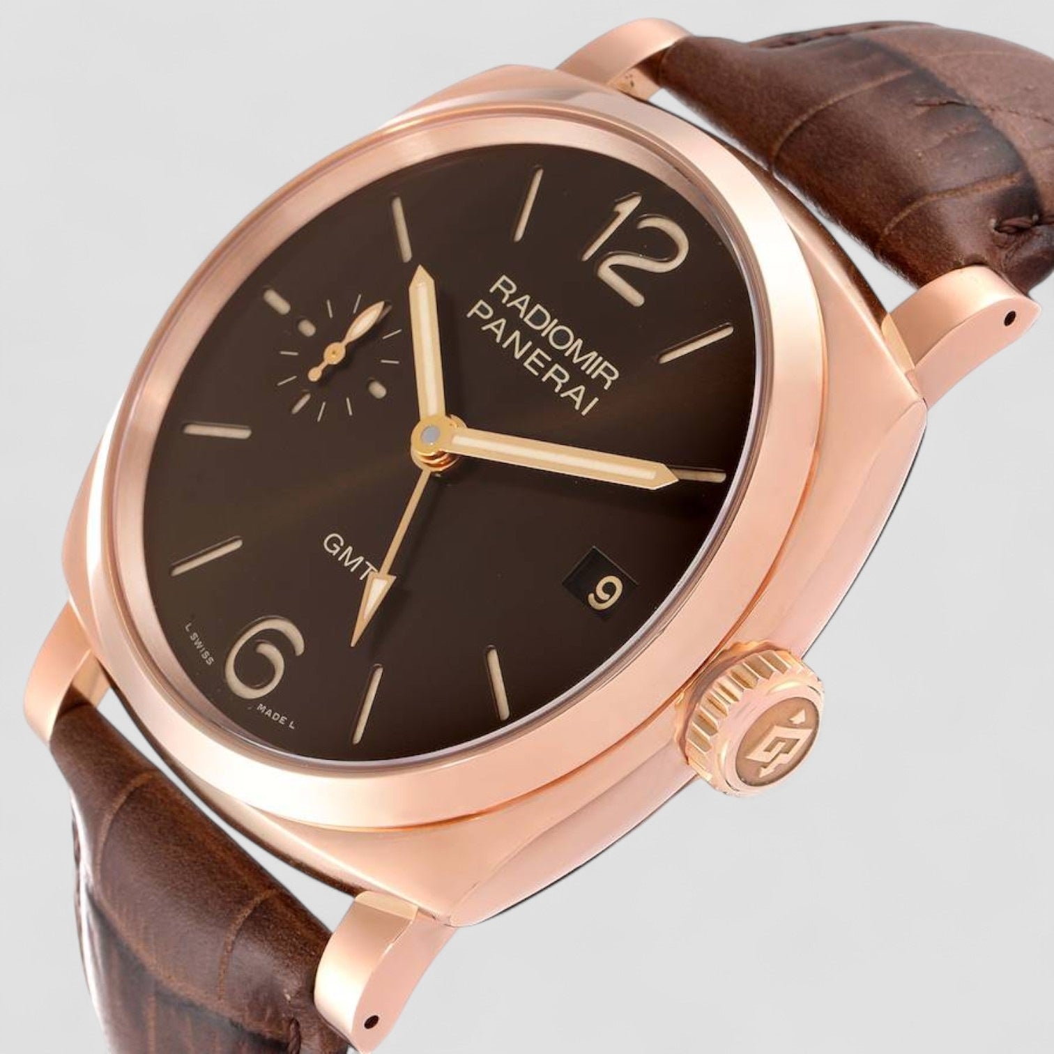 Radiomir 1940 3 Days GMT Oro Rosso 18k Rose Gold Watch