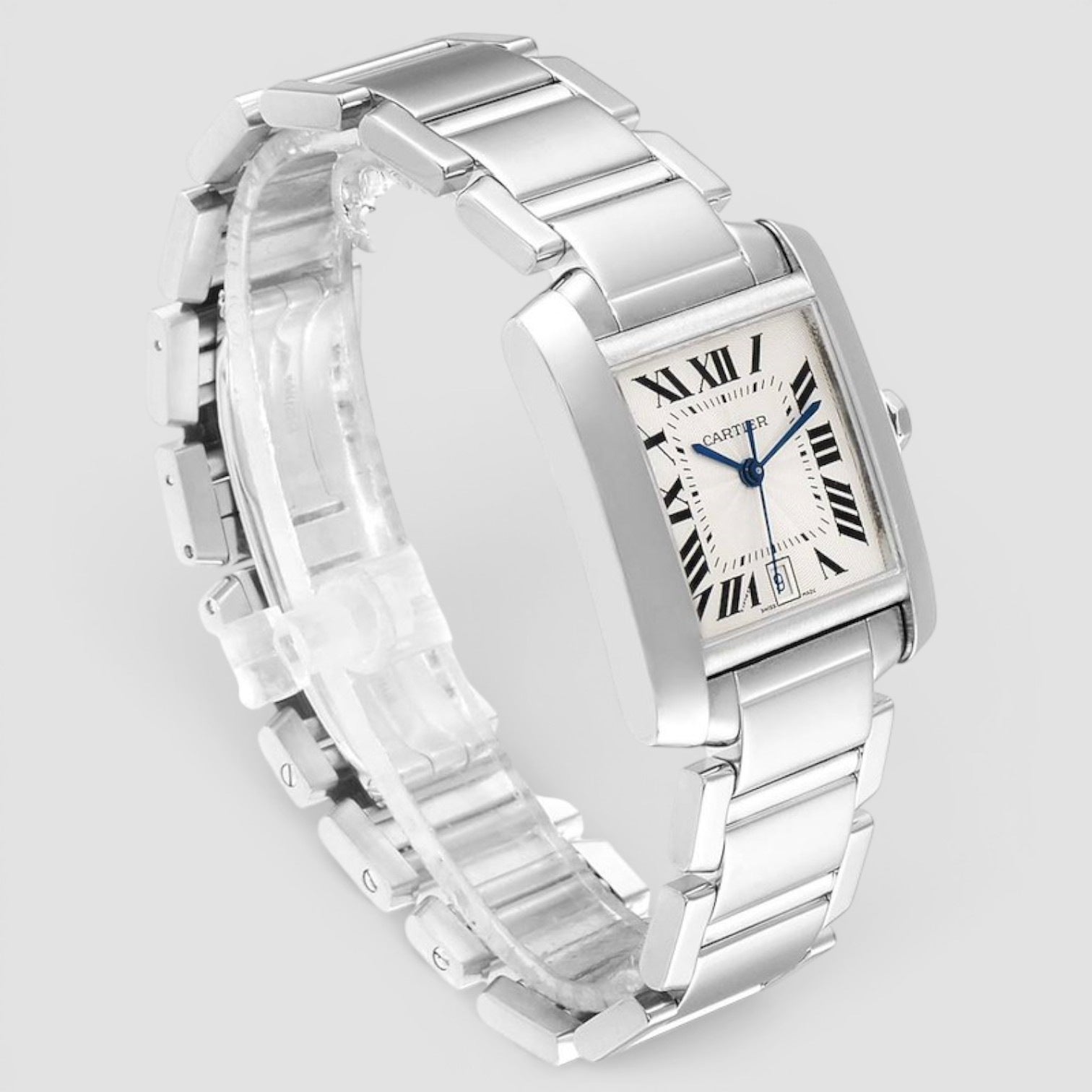 Tank Française Large 18K White Gold Automatic