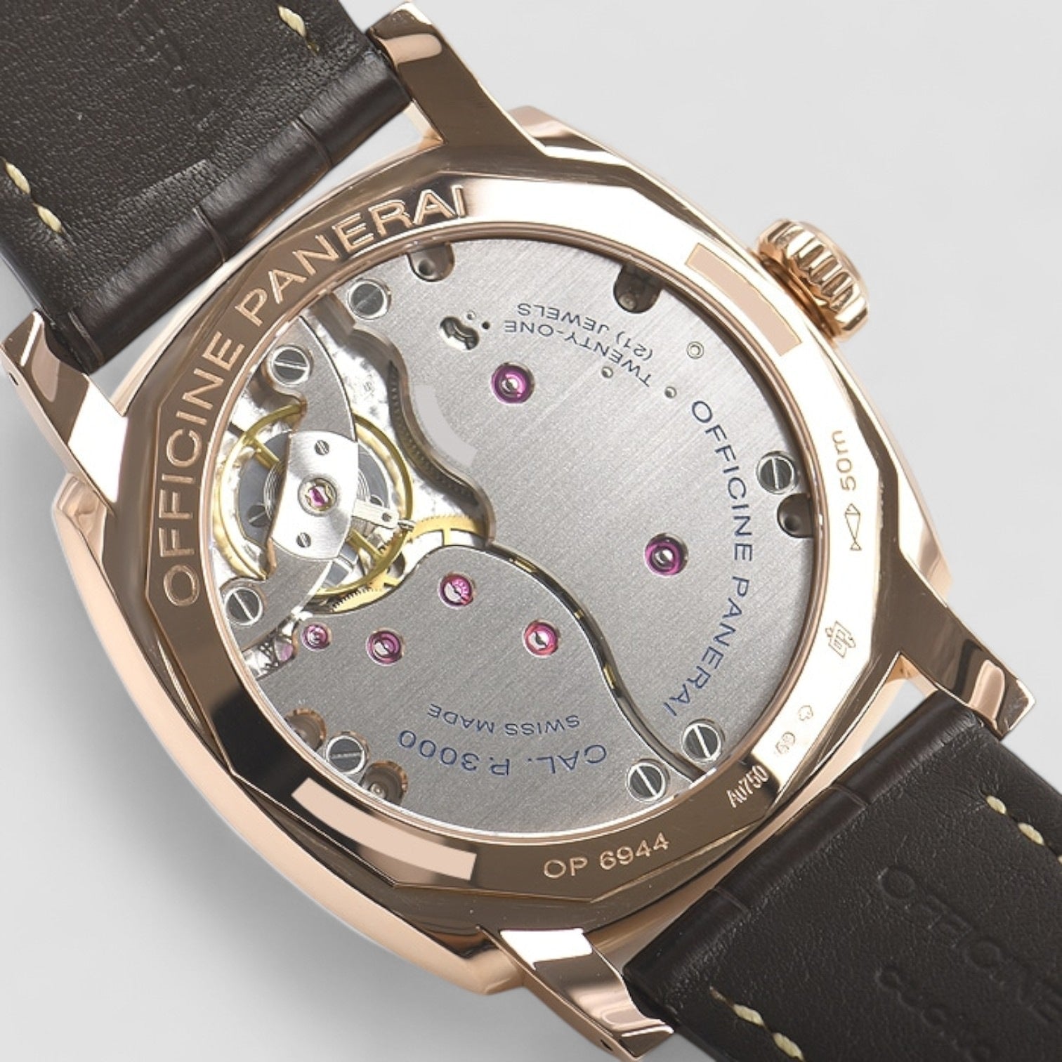 Radiomir Brown Dial 18kt Rose Gold Men's Watch