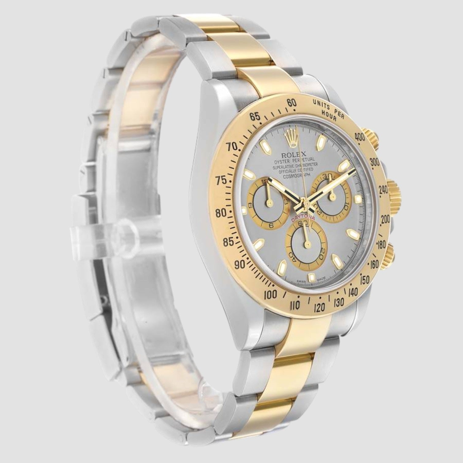 Cosmograph Daytona Grey Dial 18kt Yellow Gold Oyster Automatic Men's Watch