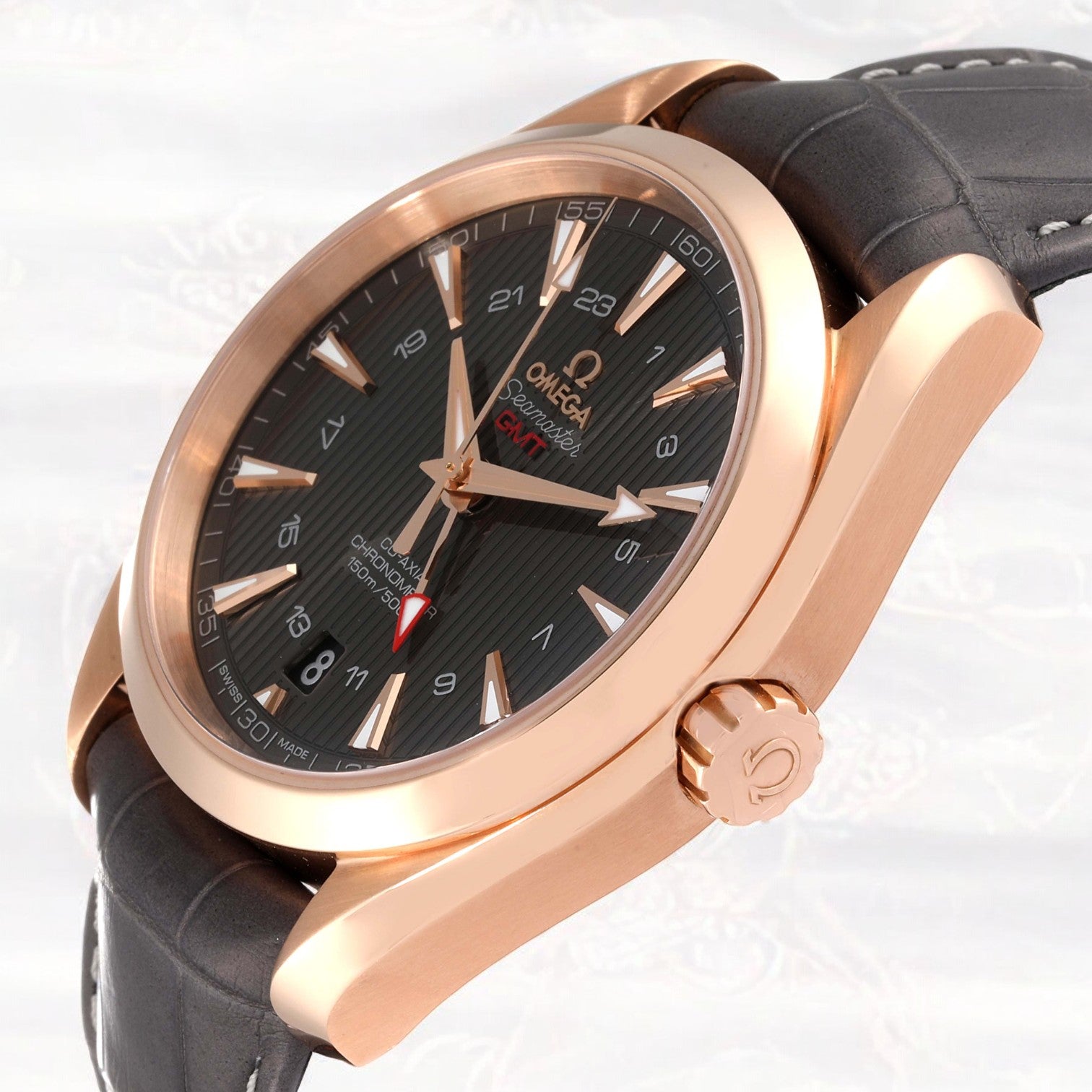 Aqua Terra GMT Brown Dial Rose Gold 43MM