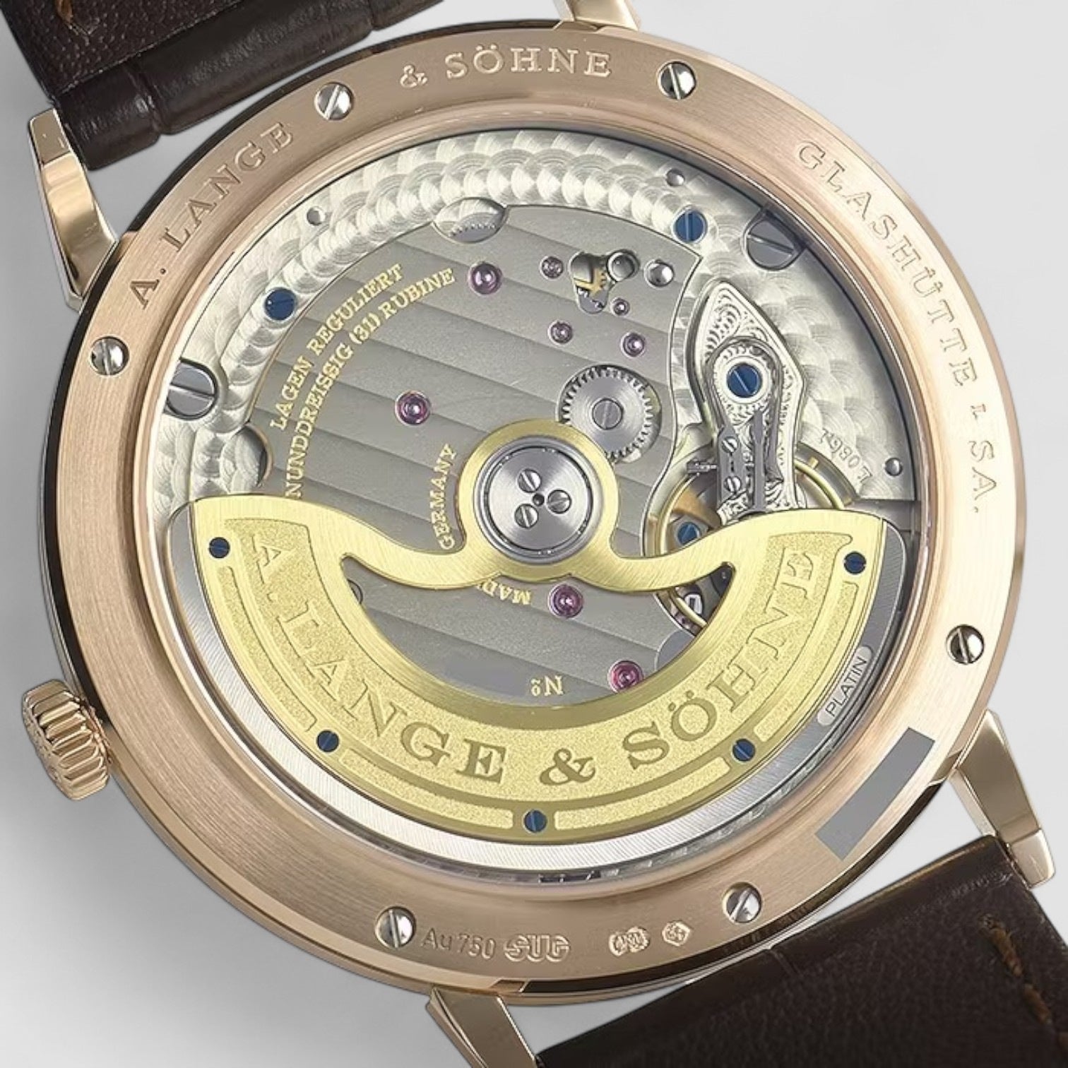 Saxonia 18kt Pink Gold Automatic Silver Dial Men's Watch