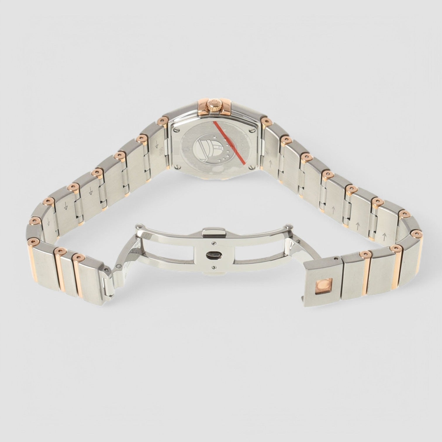 Constellation Blue Dial Steel Rose Gold Diamond Ladies Watch