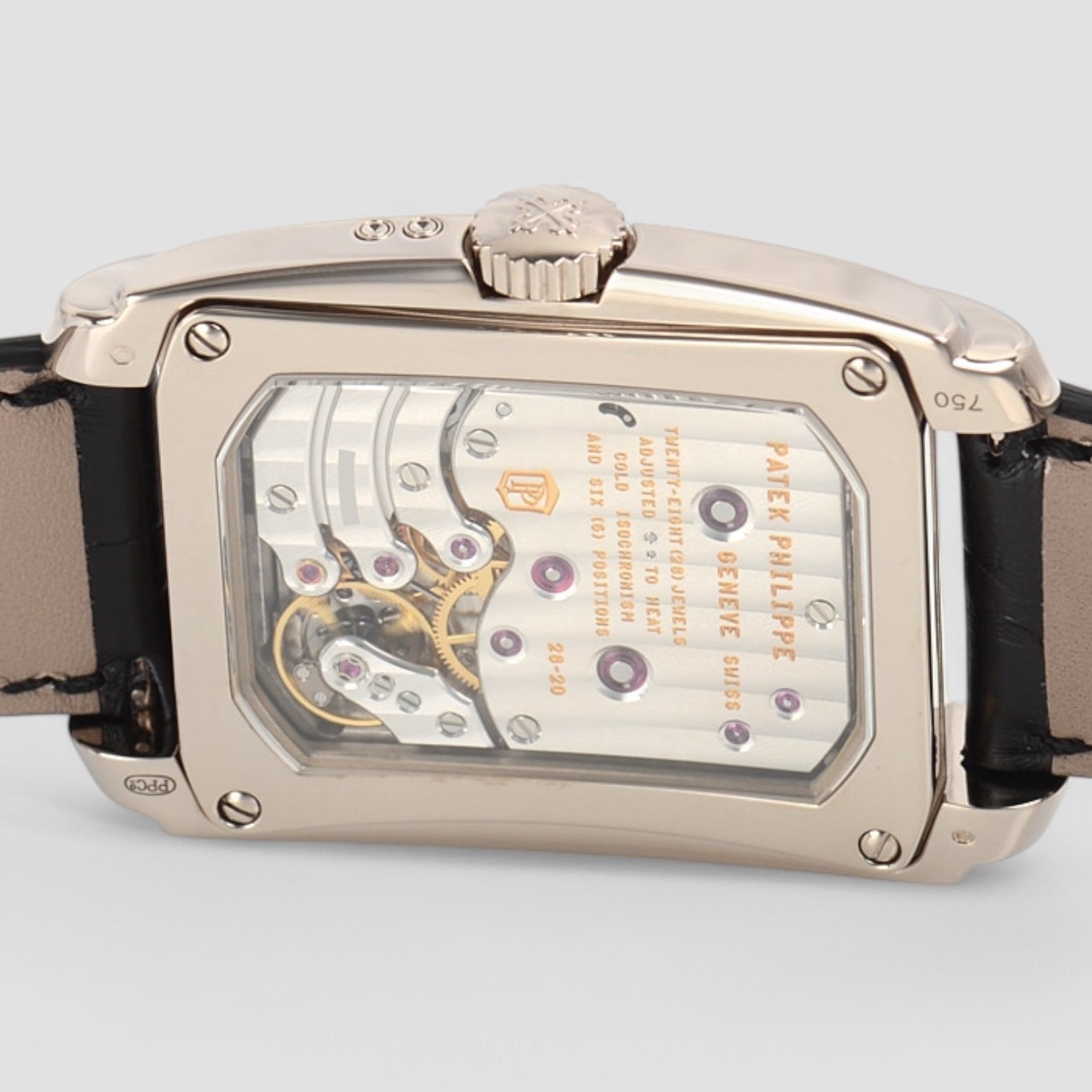 Gondolo 8 Day Manual Wind White Dial 18K White Gold Description