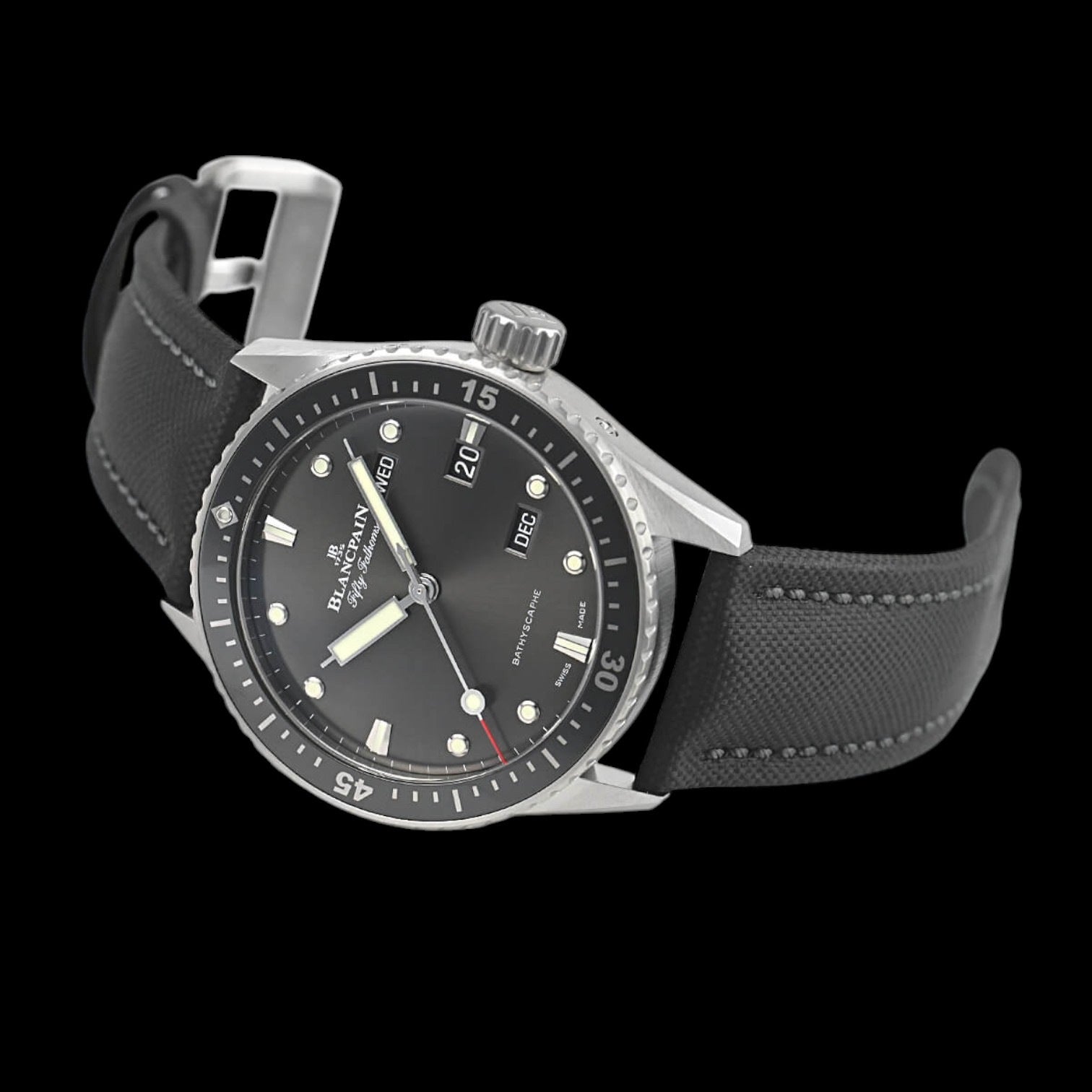 Fifty Fathoms Bathyscaphe Annual Calender Automatic Meteor Grey Dial Men's Watch