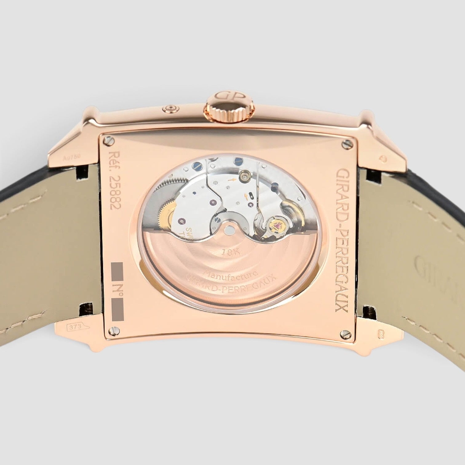 Vintage 1945 XXL 18K Rose Gold Skeleton Dial Moon Phase