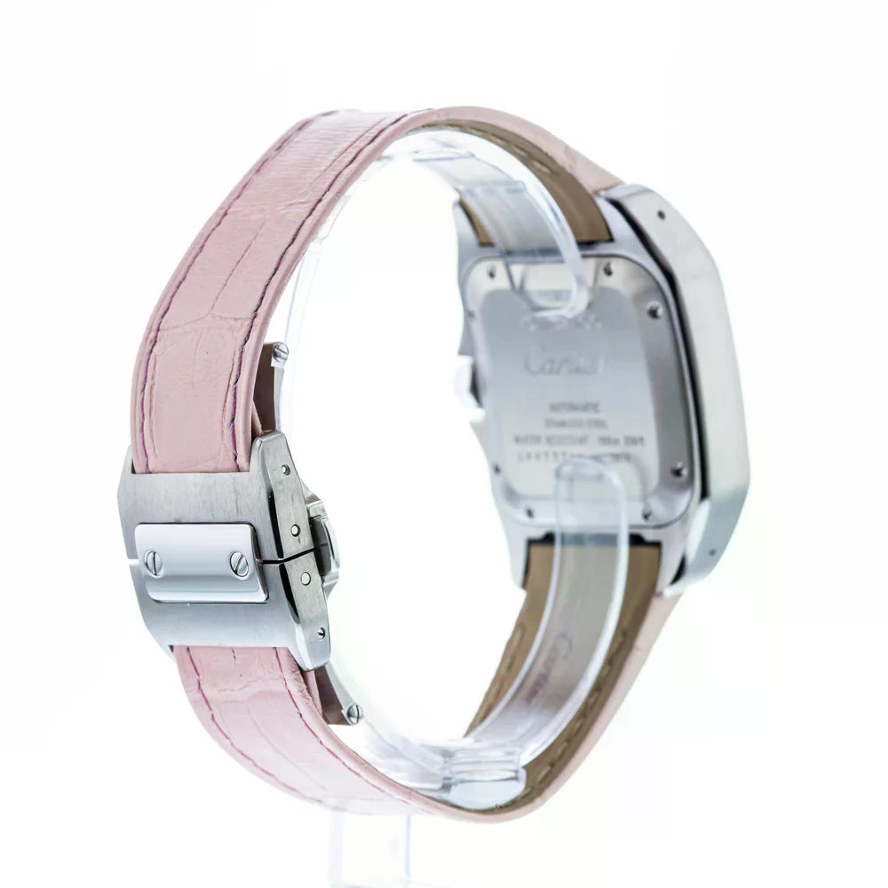 Santos 100 Pink dial automatic