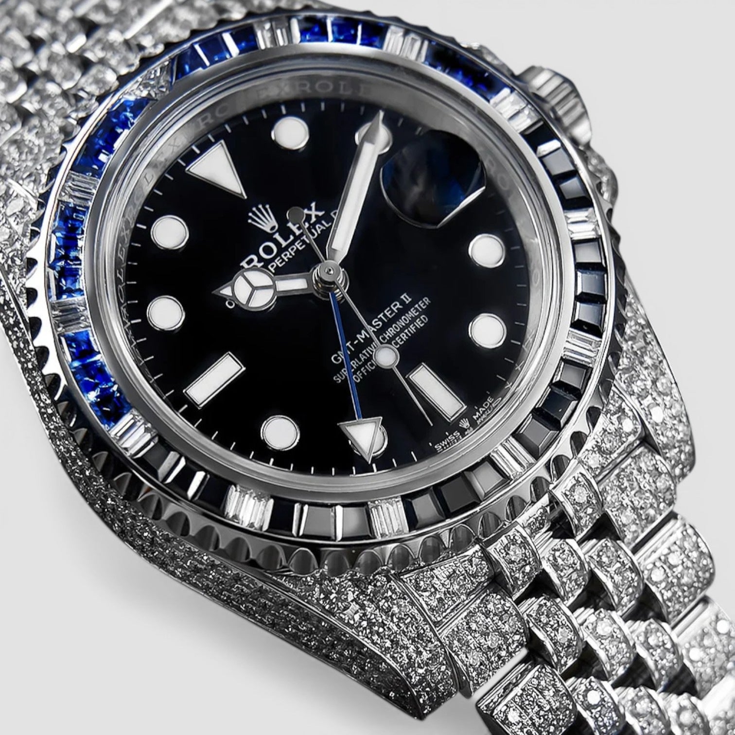 GMT-Master II Diamond-Set with Blue/Black Gemstone Bezel