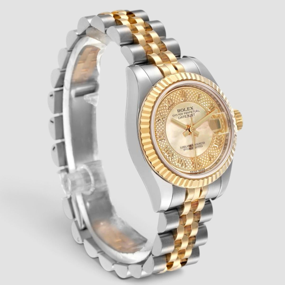 Lady-Datejust 26 Champagne Mother-of-Pearl Roman Dial Jubilee