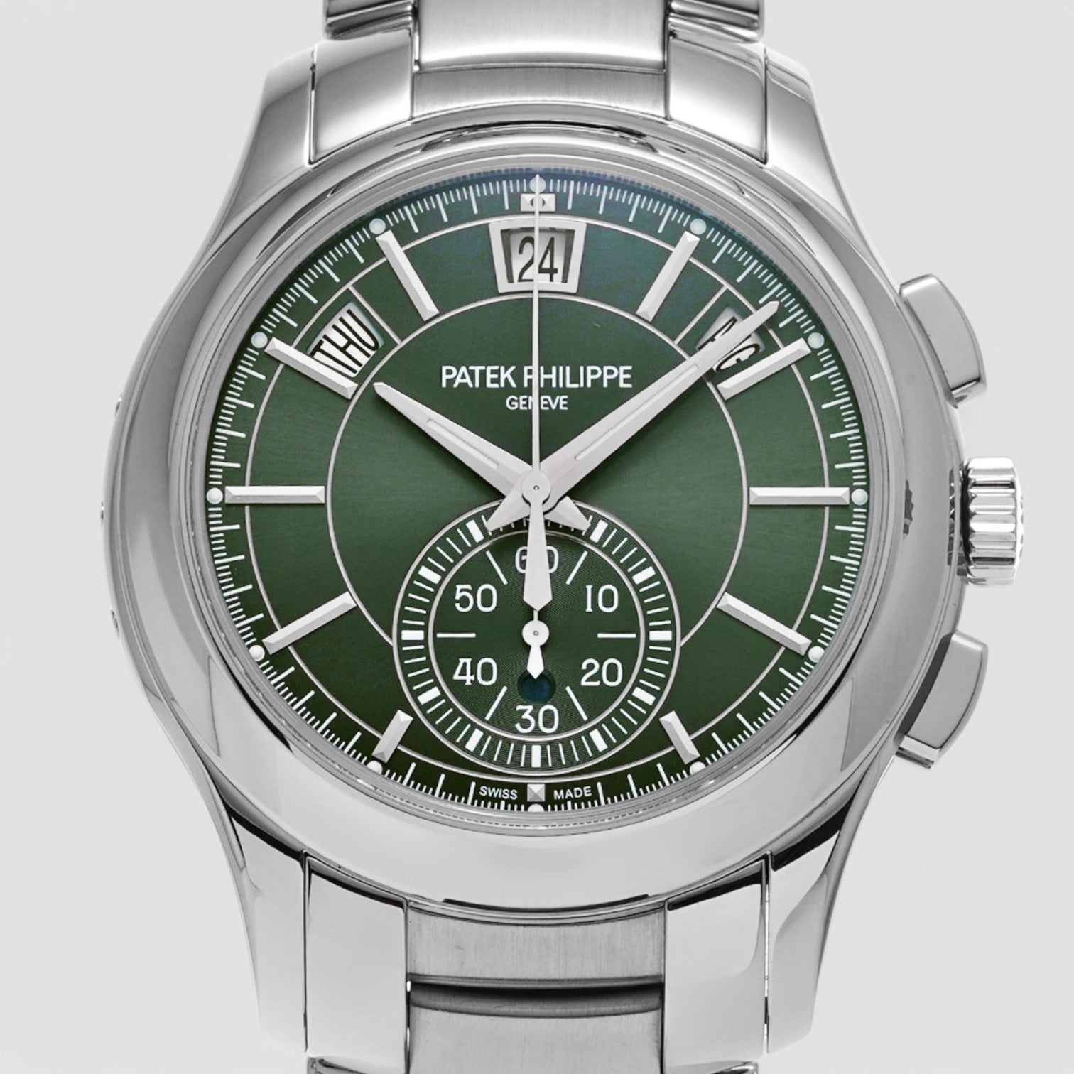 Chronograph Annual Calendar Green Dial SS