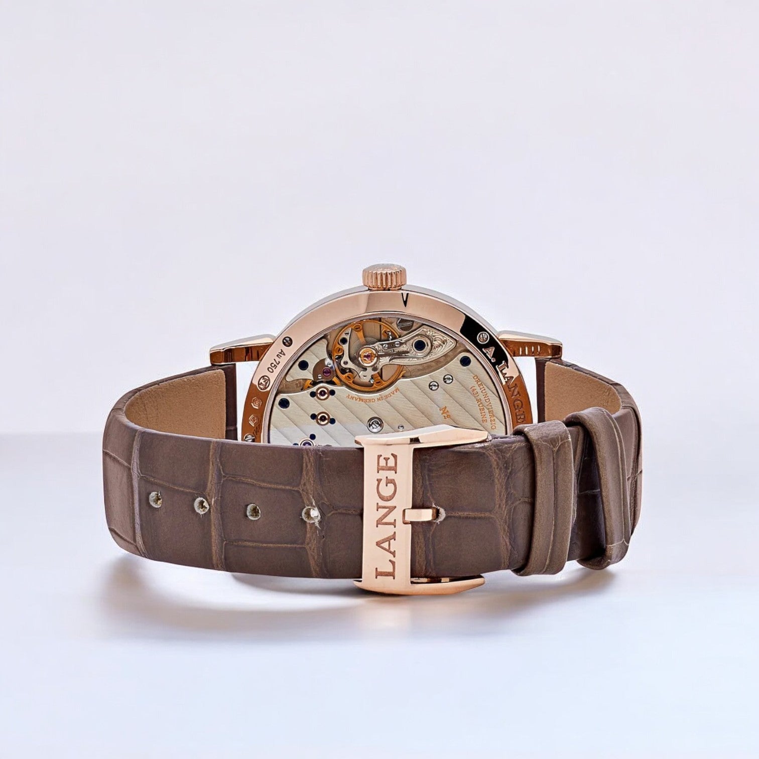 "Kleine" Little Lange 1 Rose Gold Brown Dial 36MM