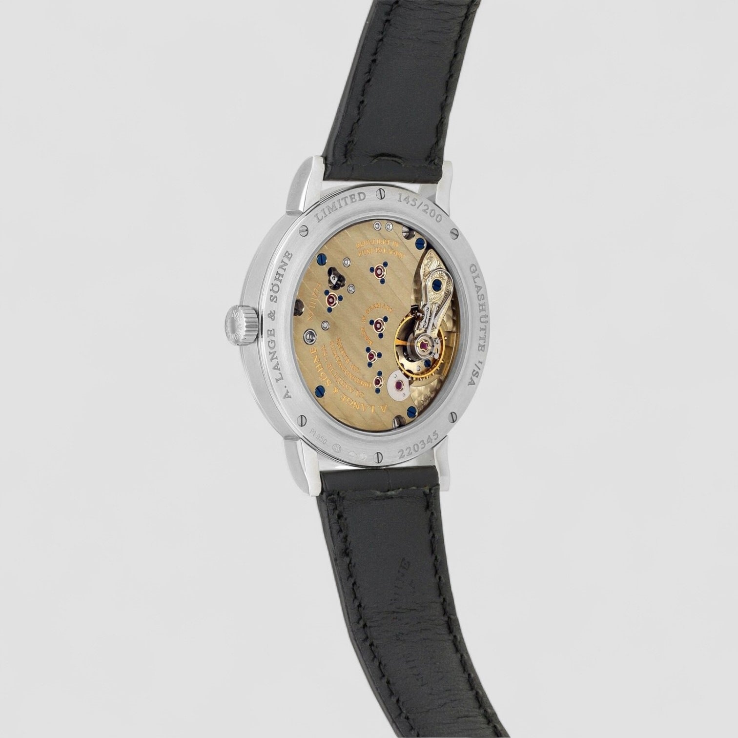 200th Anniversary F.A Lange Platinum Black Dial RARE