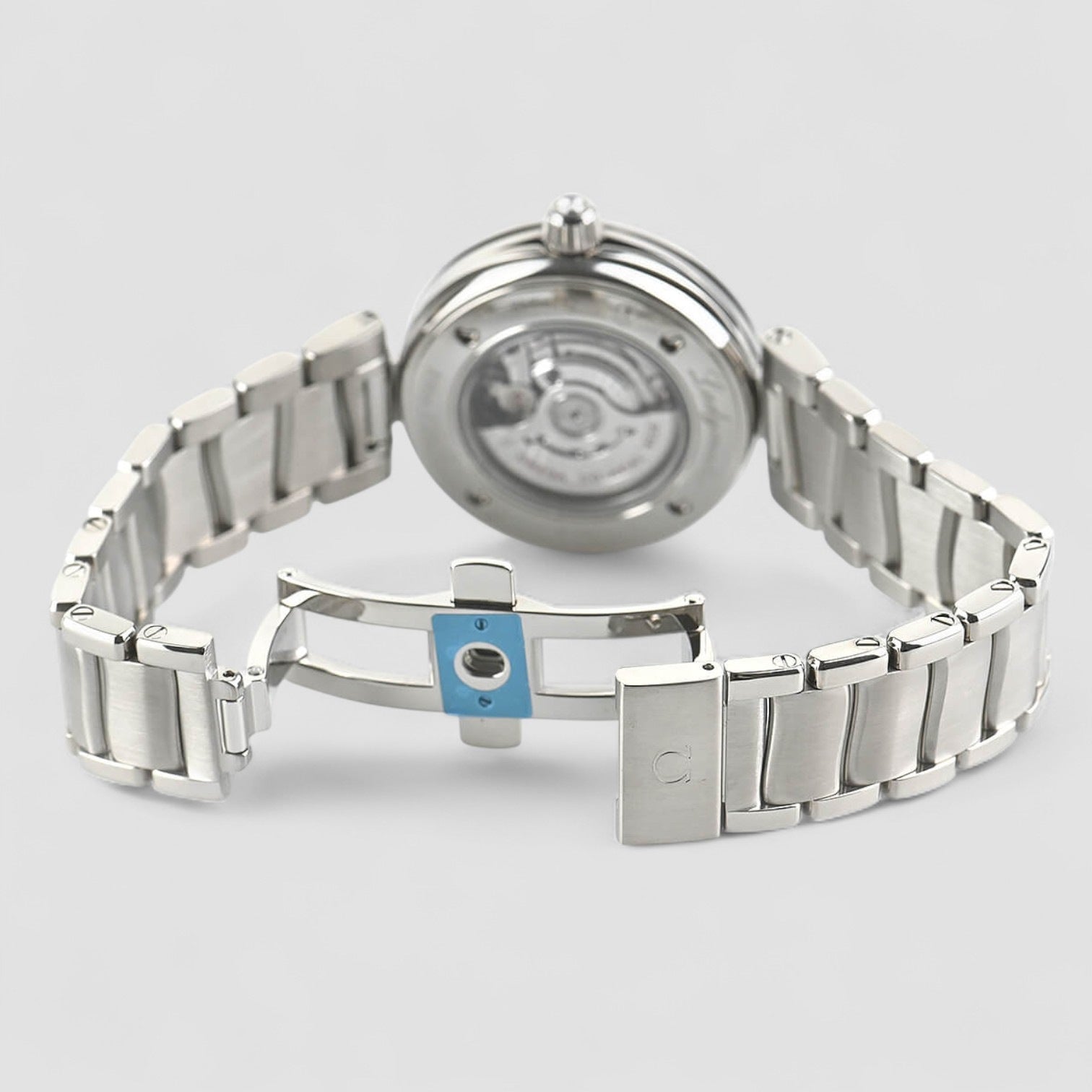 Deville Black Wave-patterned Diamond Dial Automatic Ladies Watch