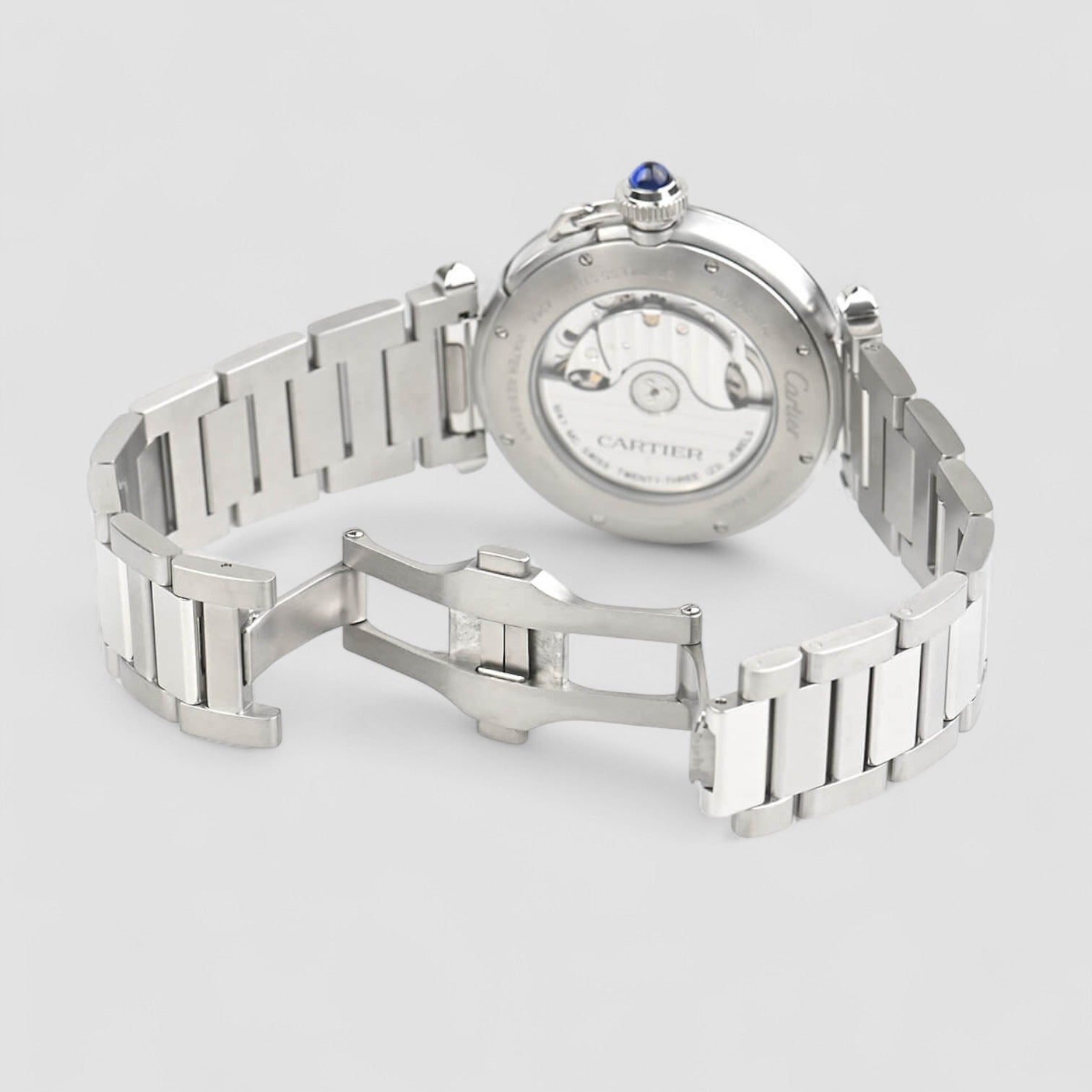 Pasha De Cartier Automatic Grey Dial Steel