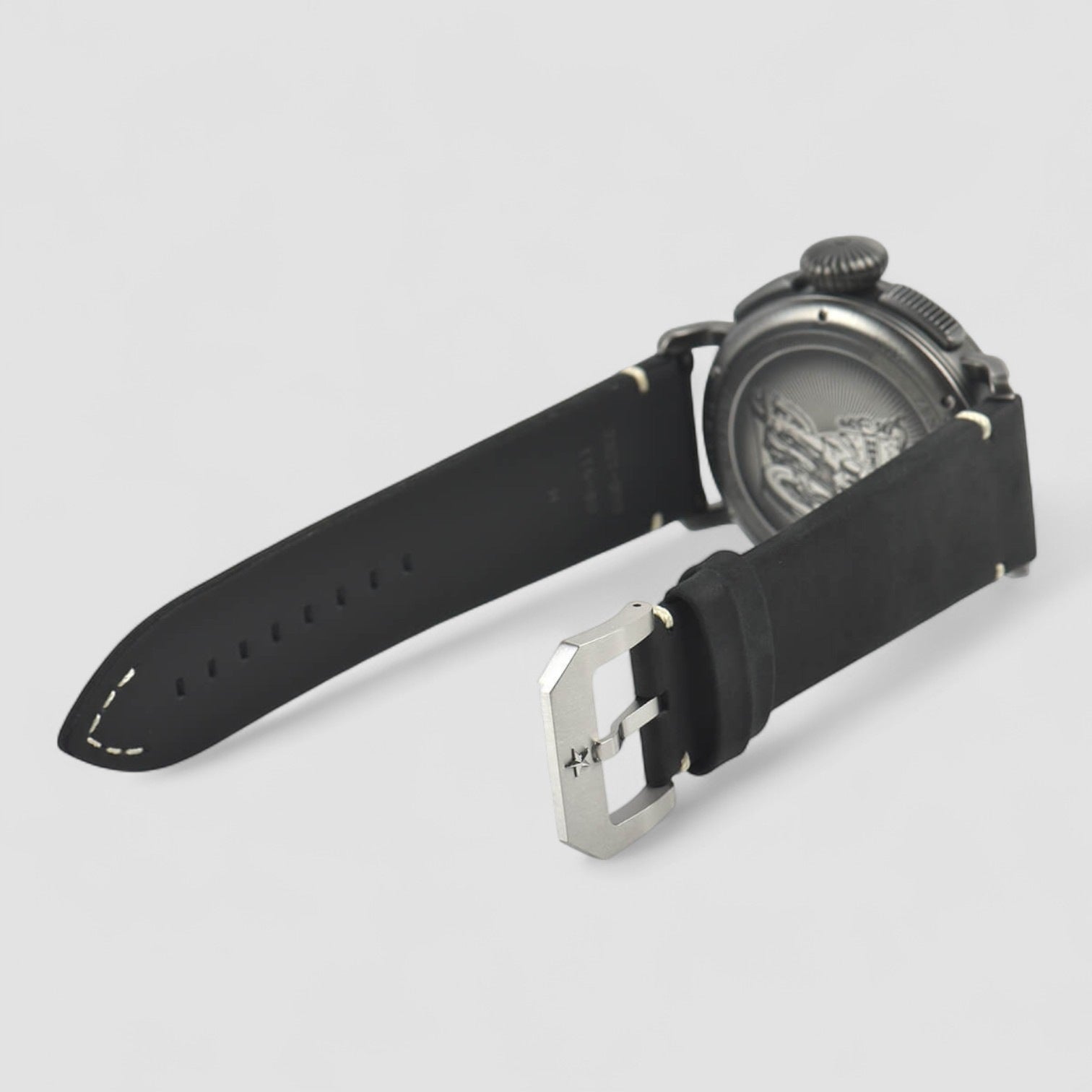 Pilot Type 20 Ton-Up Stainless Steel Black Arabic Dial