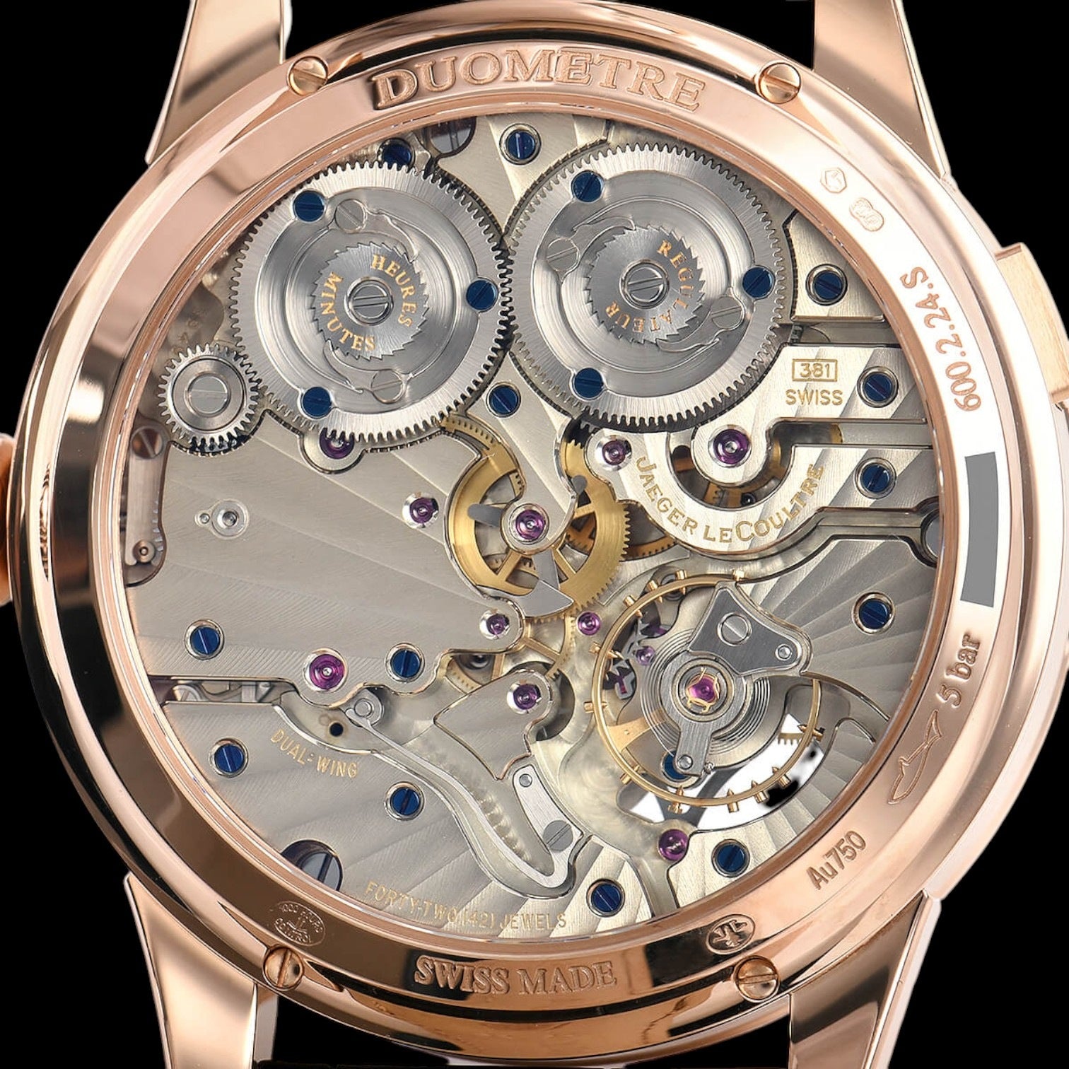 Duometre Quantieme Lunaire 18ktPink Gold Men's Watch
