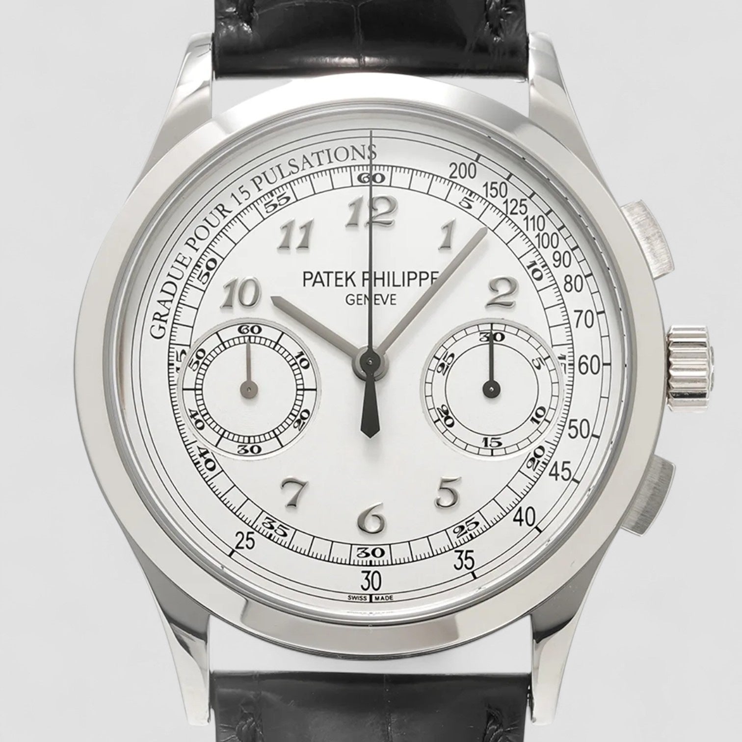 Chronograph 18K White Gold / Silver Pulsation