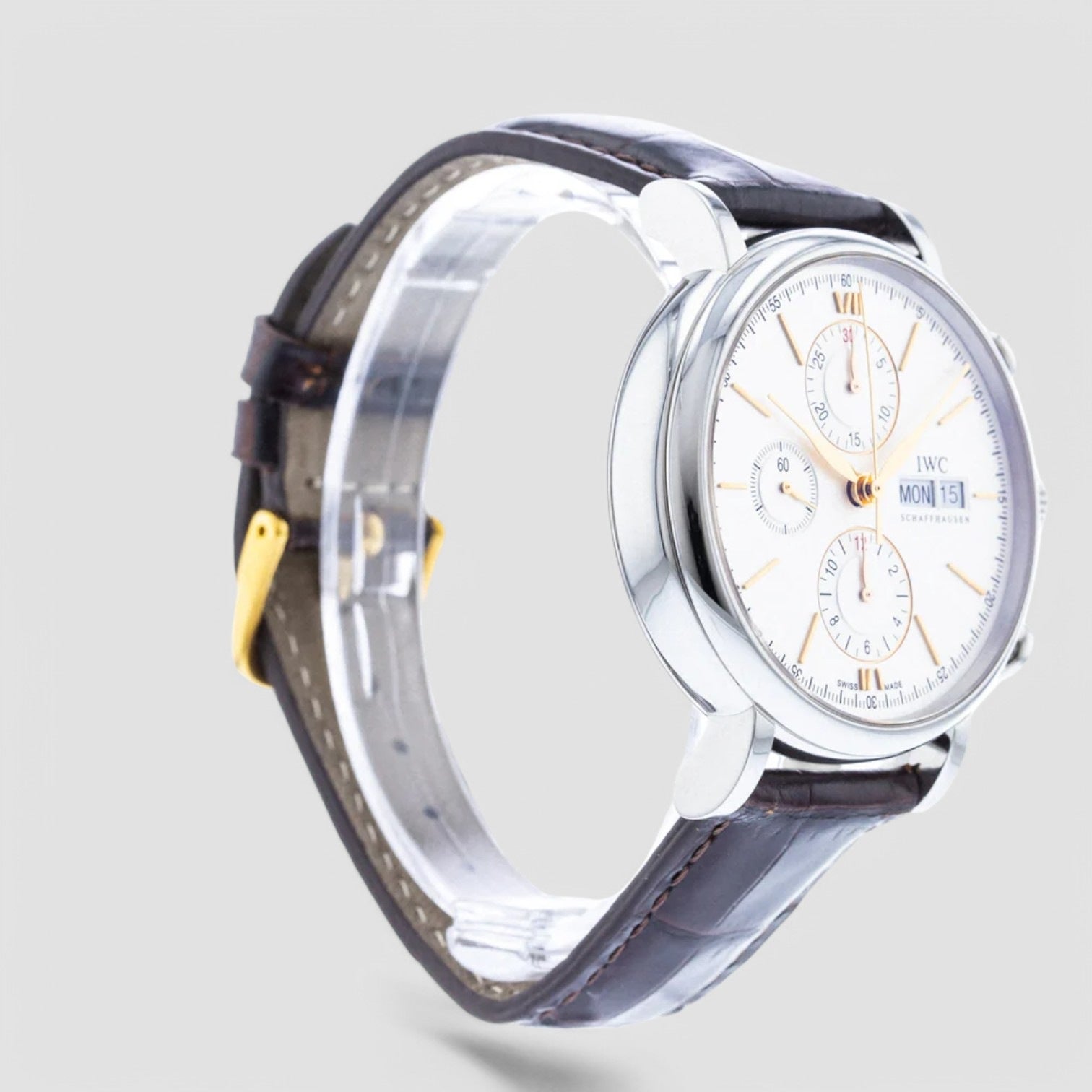 Portofino Chronograph SS Silver Dial Tang Buckle