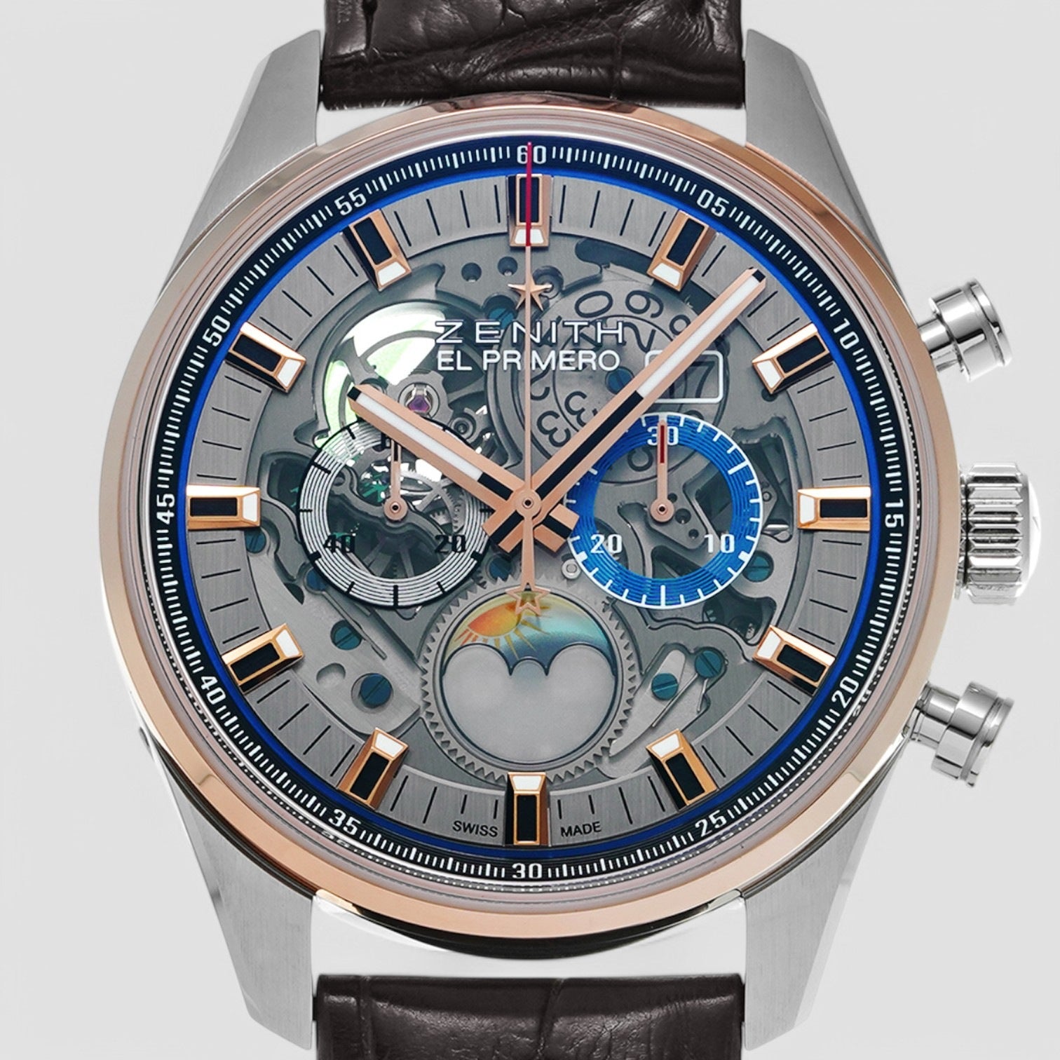 Chronomaster El Primero Grande Date Full Open Moon Phase Men's Watch