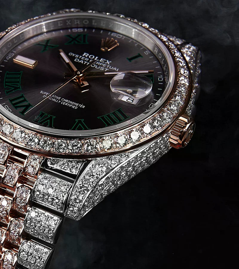 Datejust 41 – Jubilee – “Wimbledon” Dial – Custom Diamond-Set - Iced Out