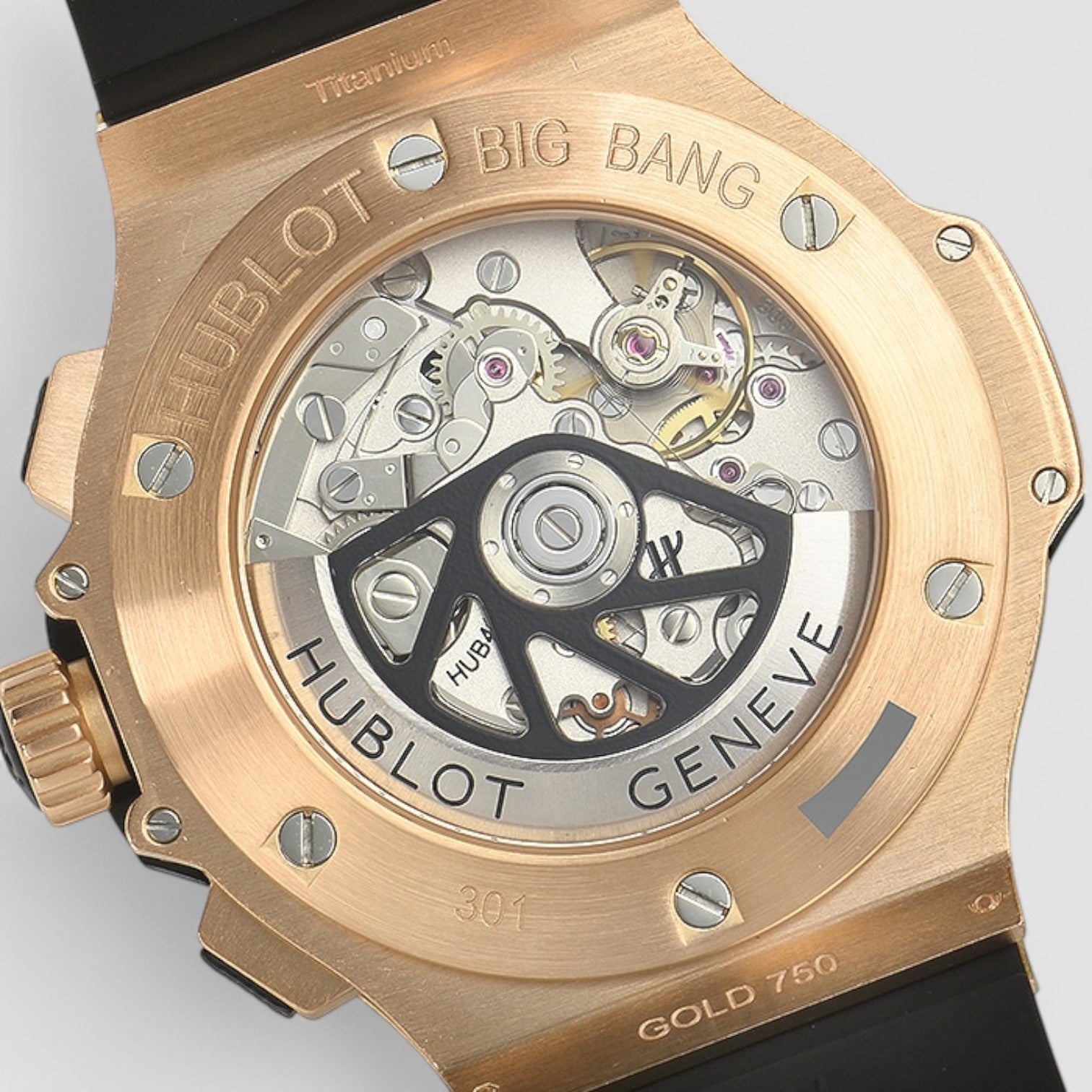 Big Bang 18kt Rose Gold Automatic Chronograph Diamond Men's Watch