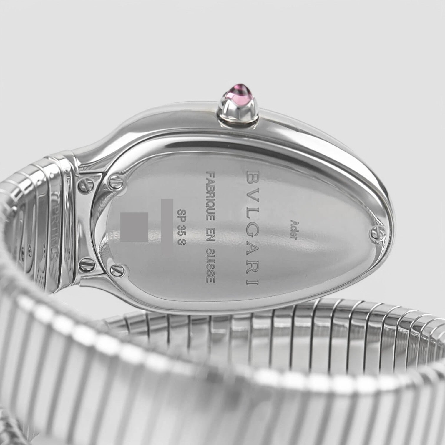 Serpenti Tubogas 35mm Black Dial Diamond Ladies Watch