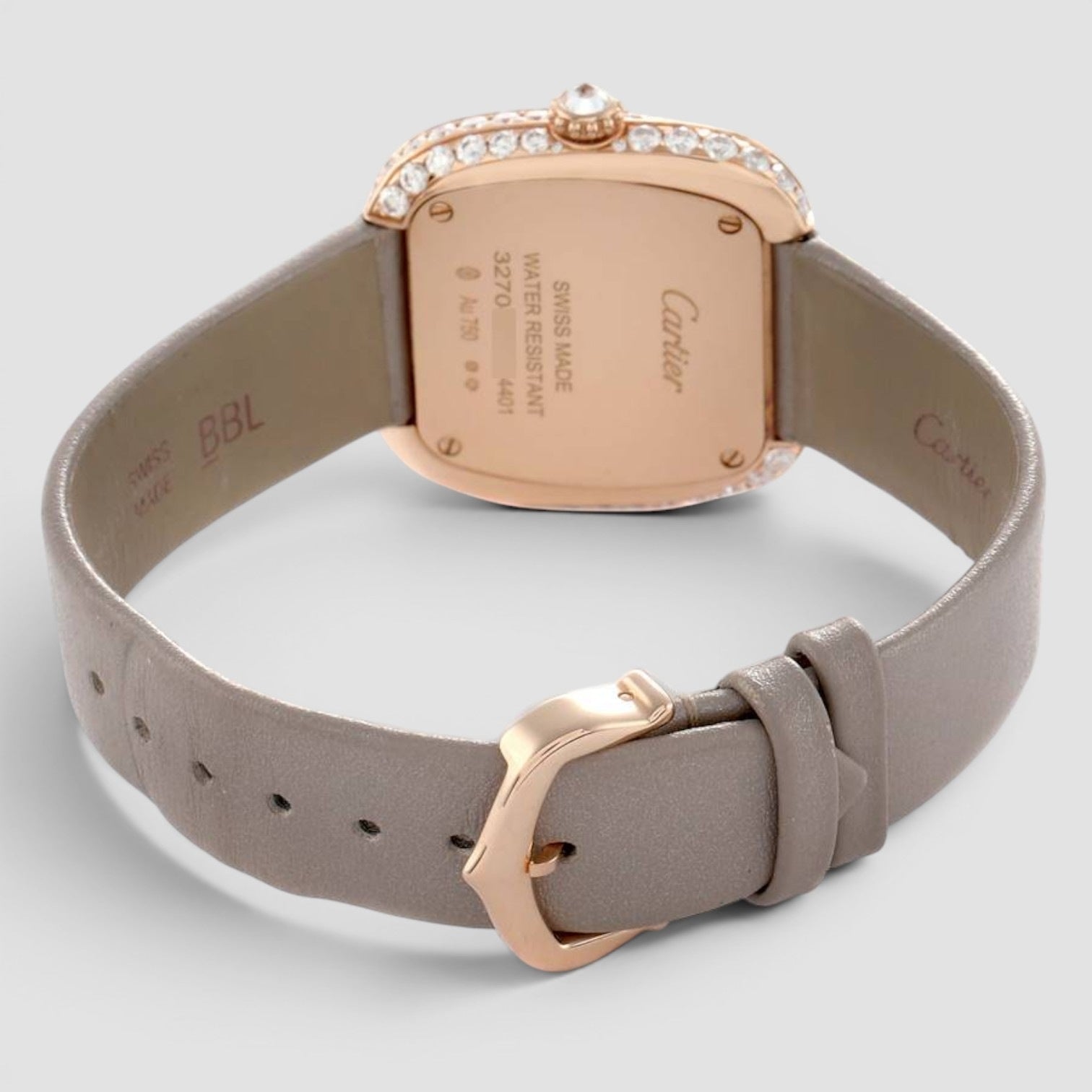 Coussin Rose Gold Diamond Ladies Watch