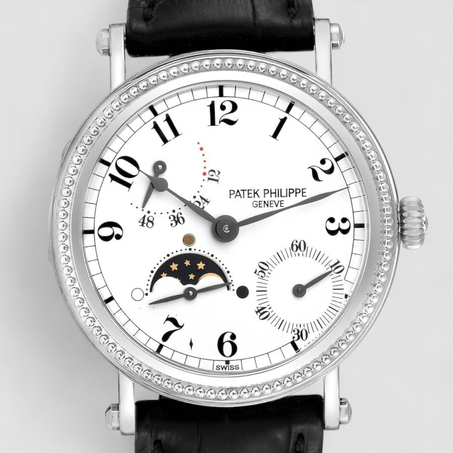 Moonphase Power Reserve White Gold Hobnail Bezel