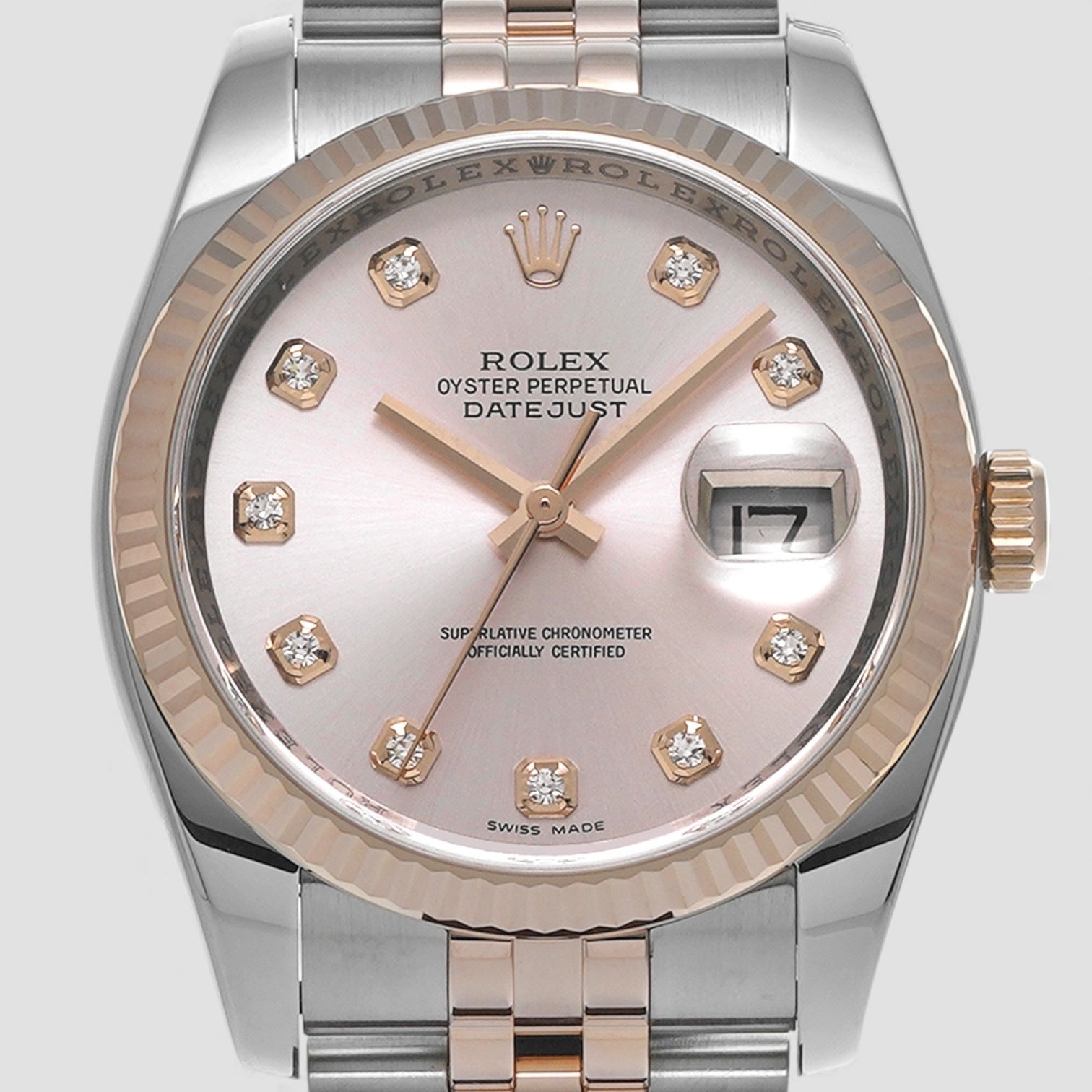 Datejust 36 Pink Diamond Dial Watch