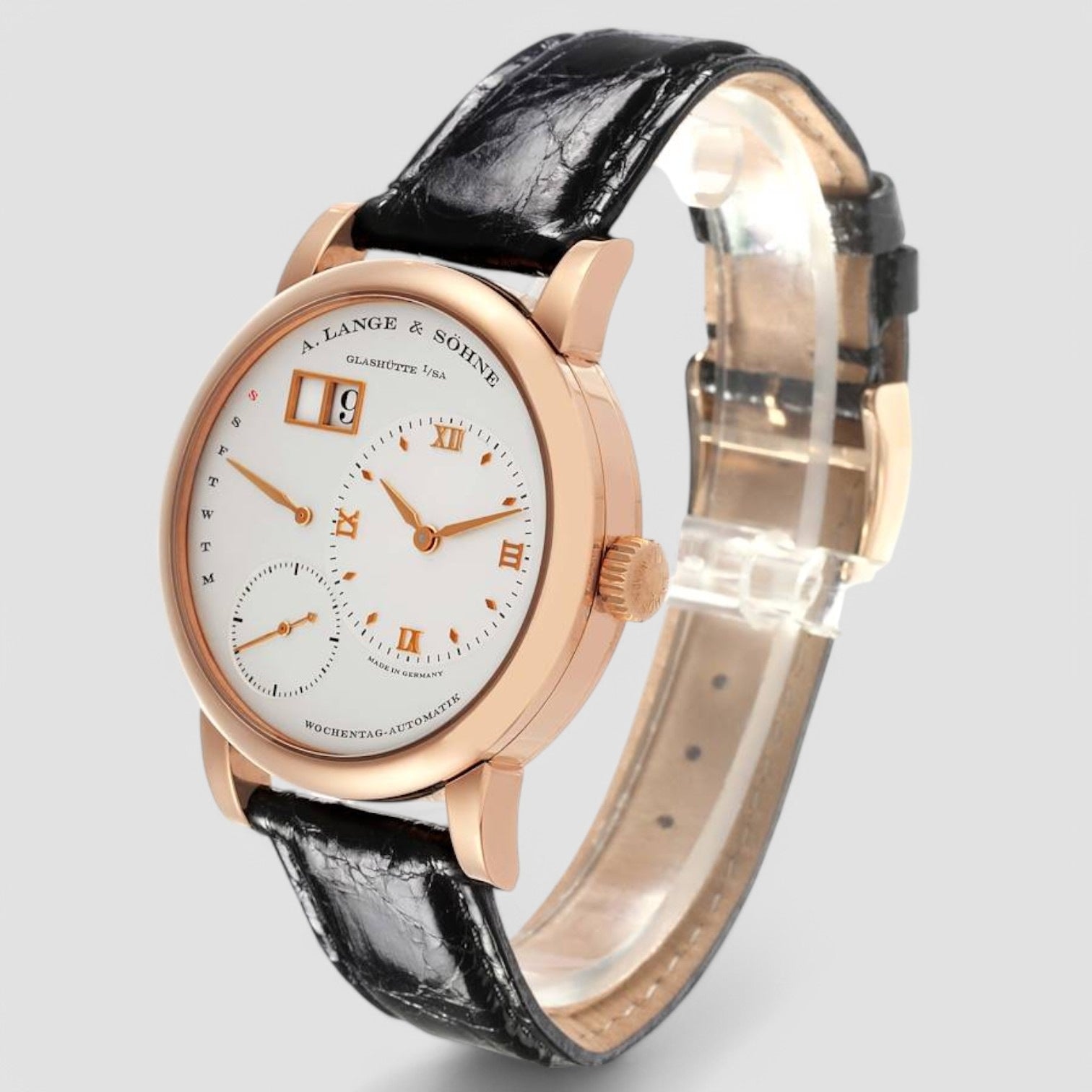 Lange 1 Daymatic 18K Rose Gold / Deployant Buckle