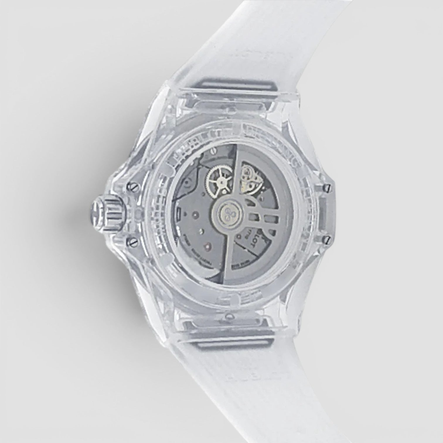 Big Bang One Clink Sapphire Crystal Rubber Automatic Diamonds Skeleton Ladies Watch
