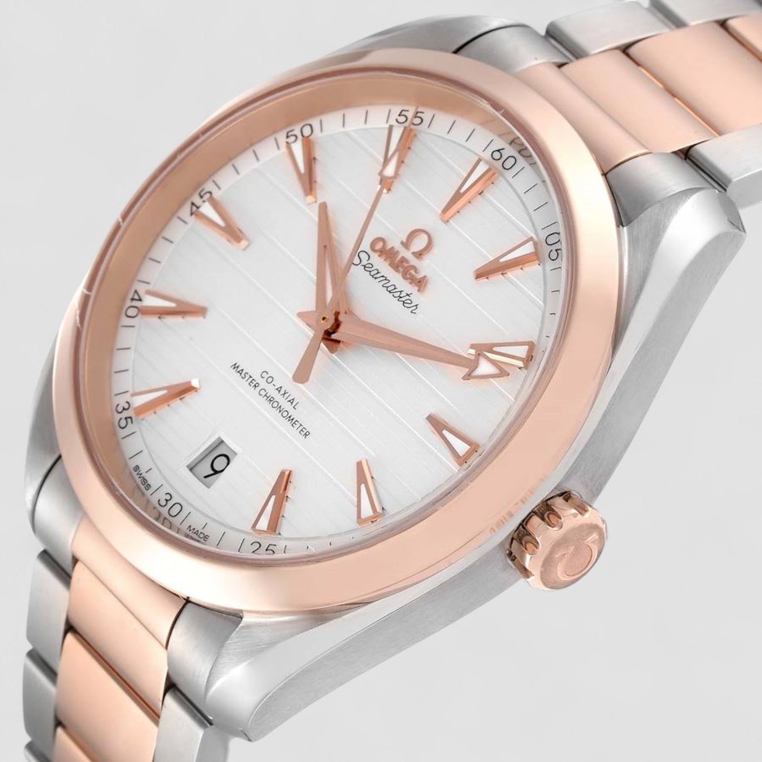 Aqua Terra 41 Steel Rose Gold Mens Watch