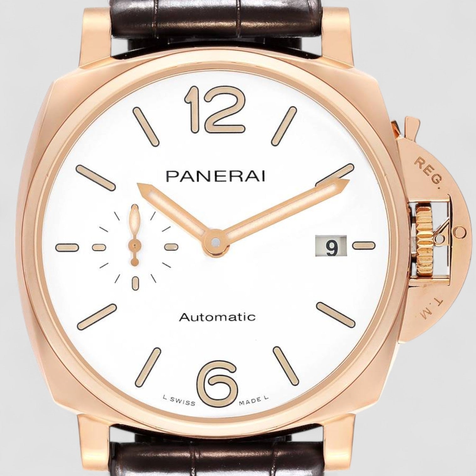 Luminor Due Rose Gold Ivory Dial Mens Watch