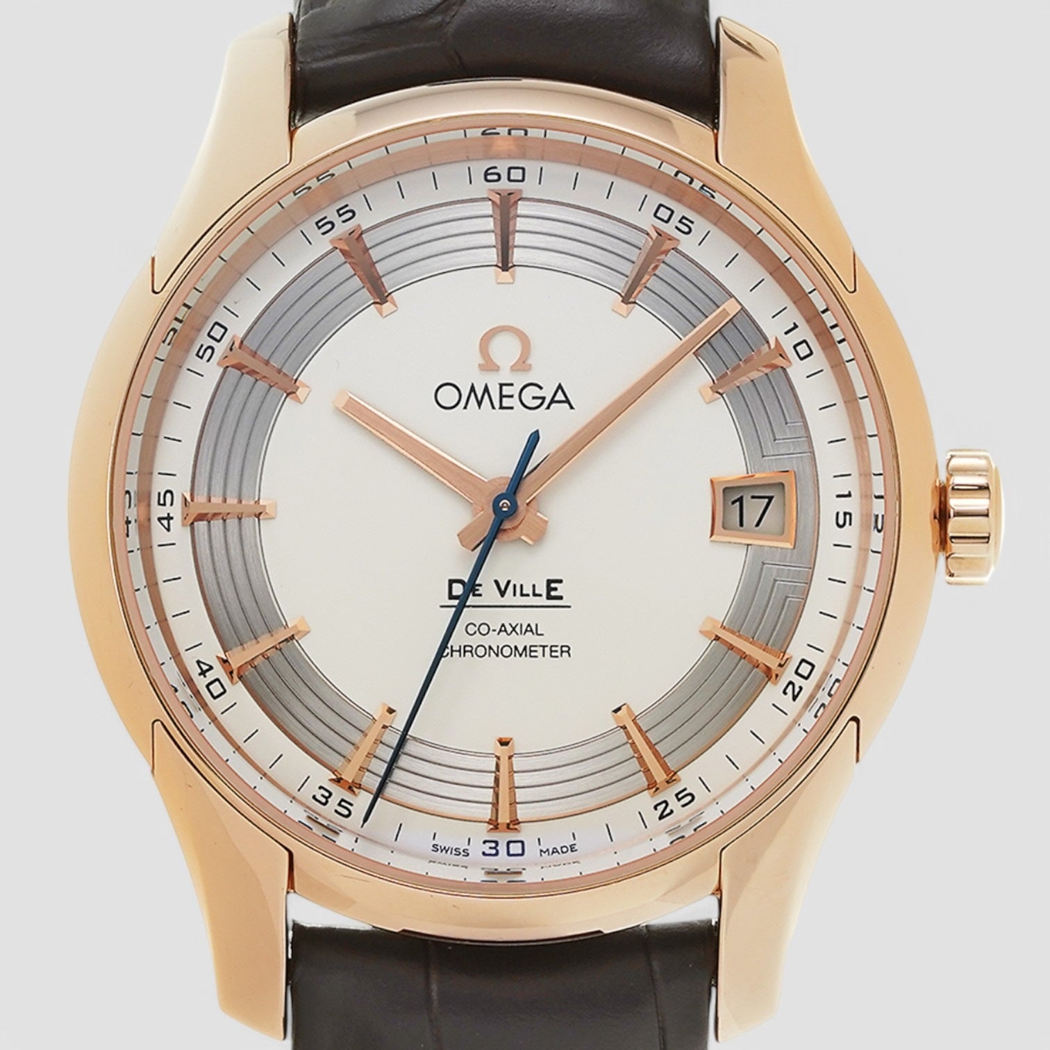 De Ville Hour Vision Automatic Men's 18kt Rose Gold Watch