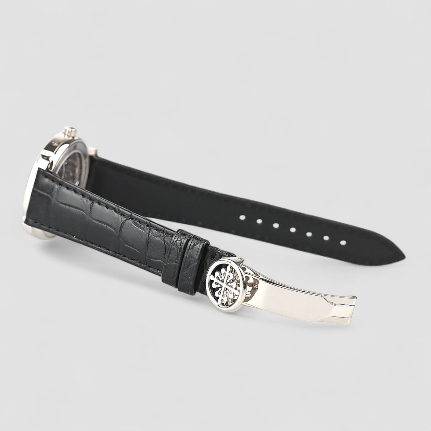 Moon Phase Power Reserve 5055G 18K White Gold Black Dial Description