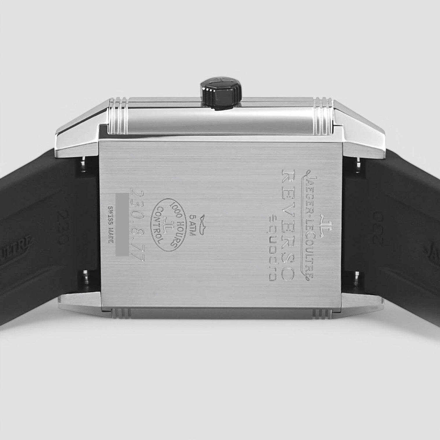 Reverso Squadra Hometime SS / Rubber Black Dial