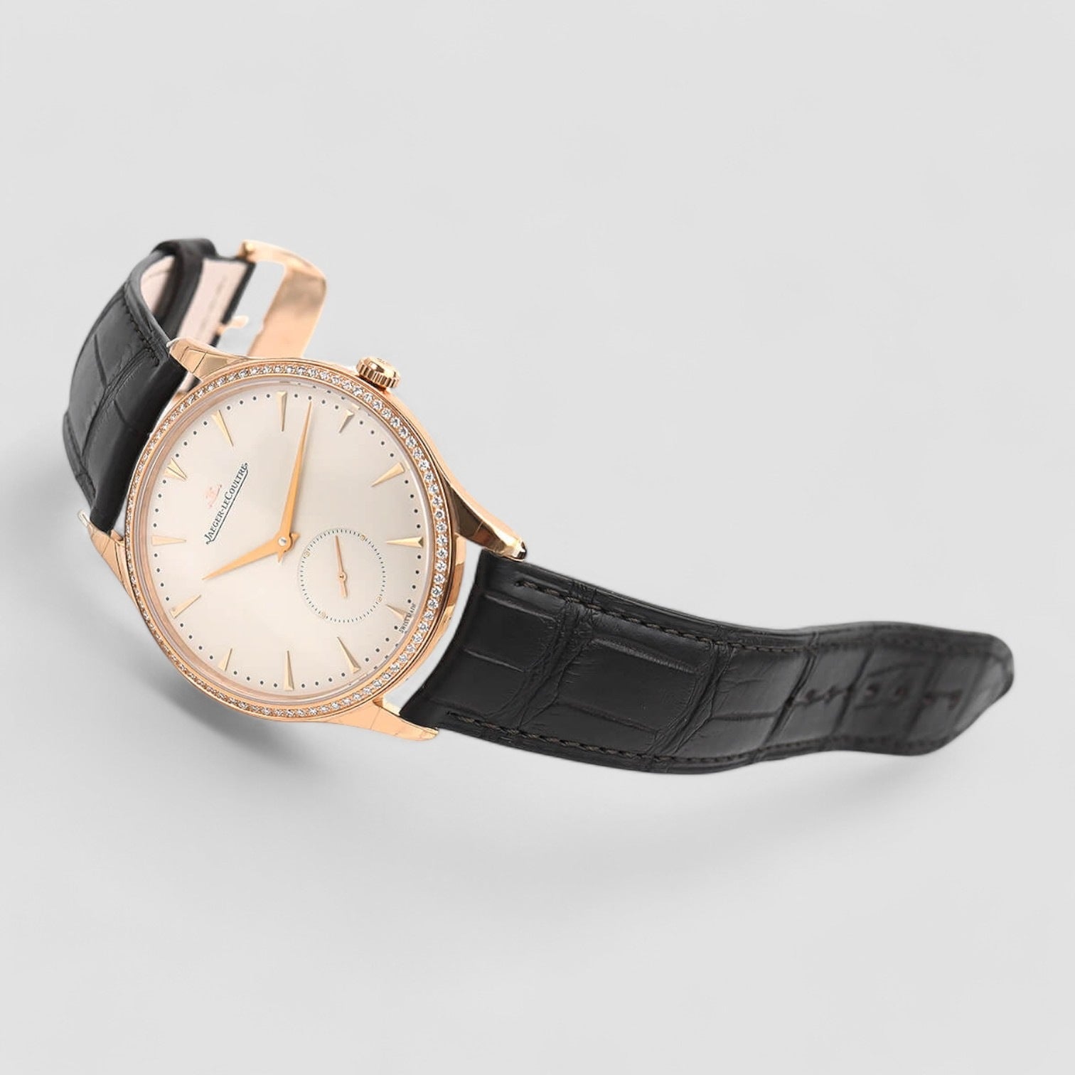 Master Grande Ultra Thin Silver Dial Diamond Bezel RG