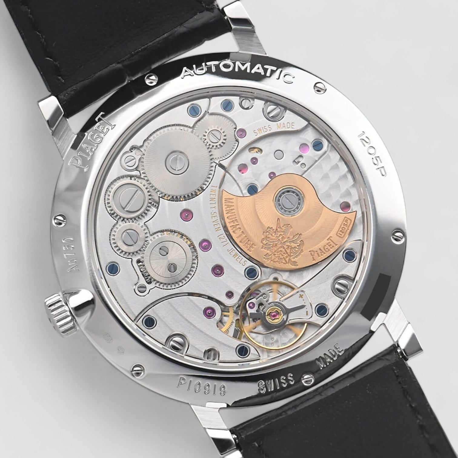 Altiplano Silvered Dial 18K White Gold Diamond Automatic Men's Wach