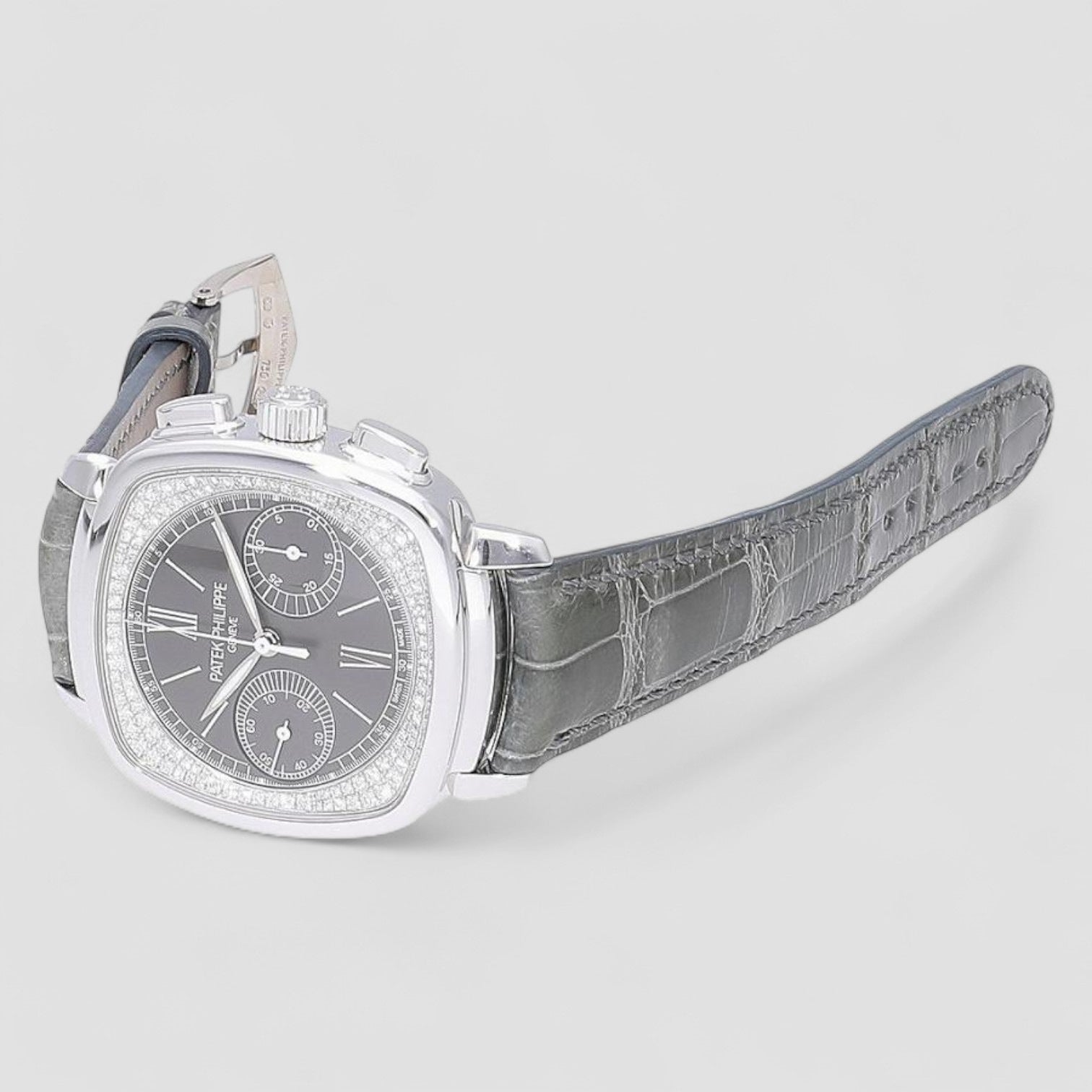 Complications Pale Grey Dial Pale Grey Leather Ladies Watch