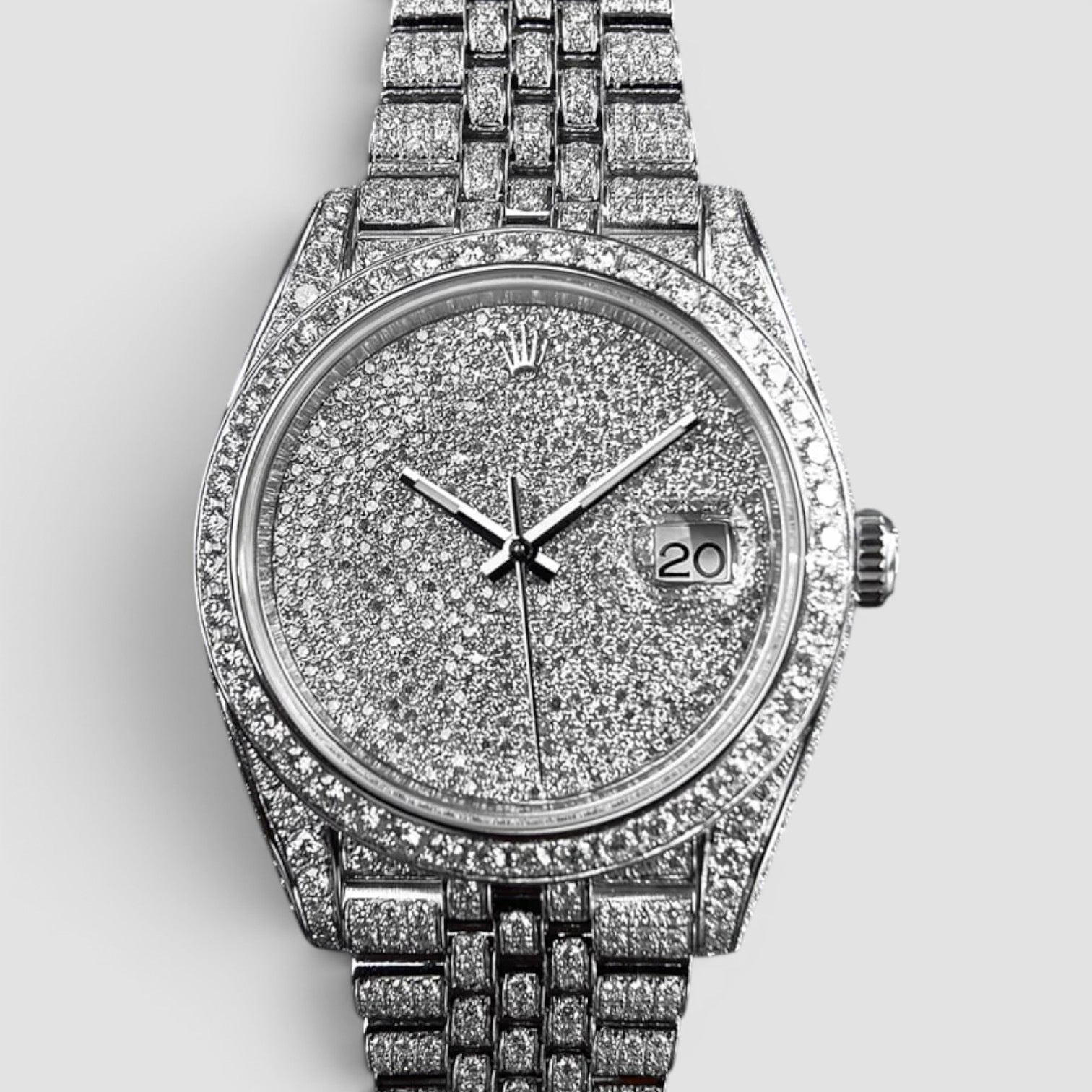 Datejust 41mm Stainless Steel Fully Custom Diamond-Set "Covert" Dial