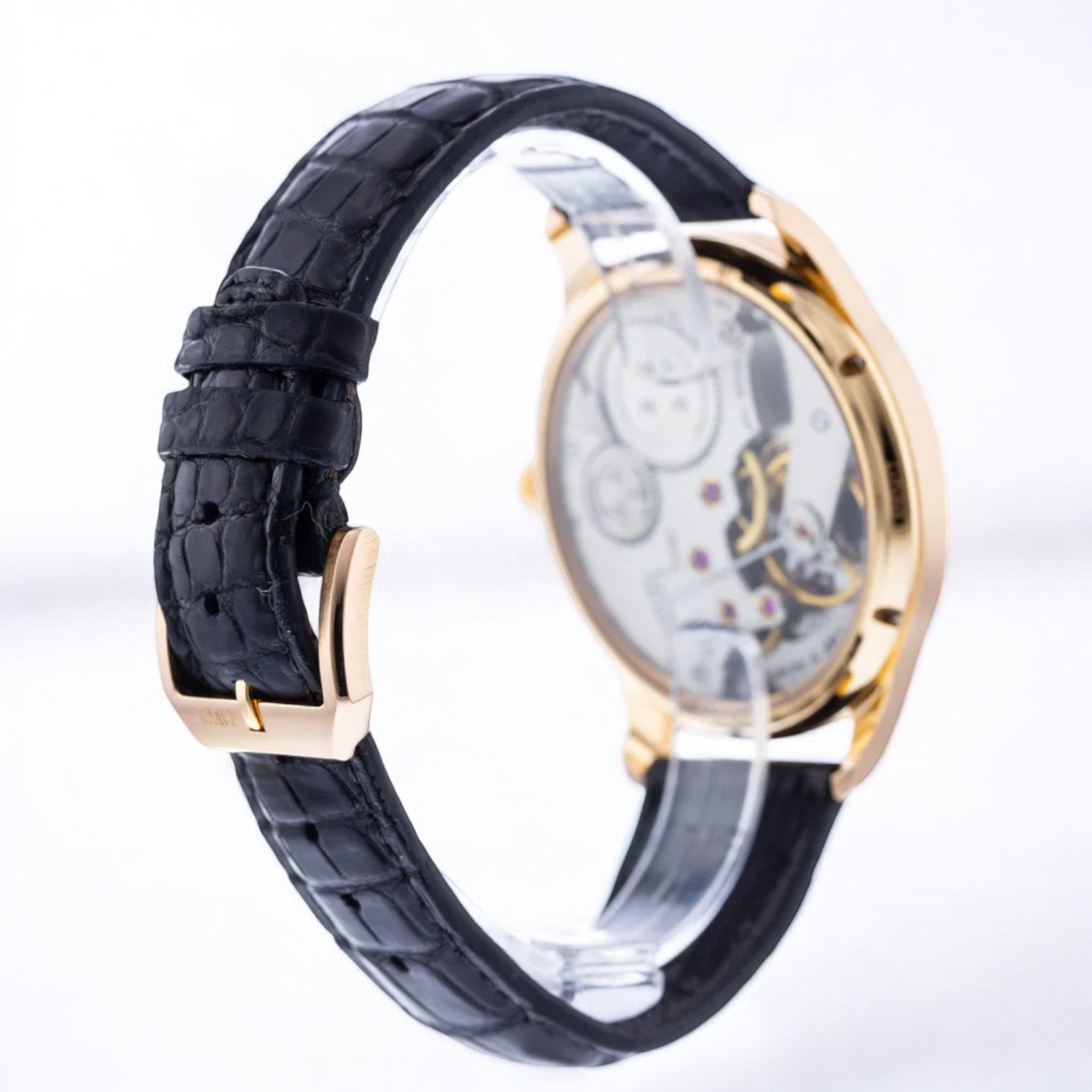 Portuguese Hand Wound Silver Dial 18K Rose Gold