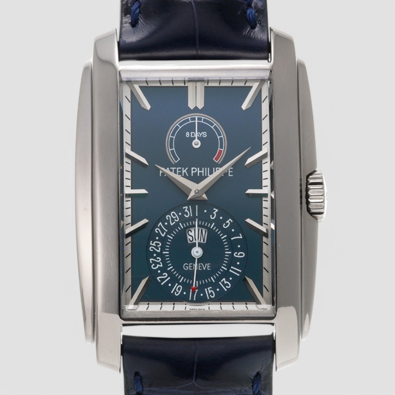 Gondolo 8 Day Manual Wind Blue Dial 18K White Gold