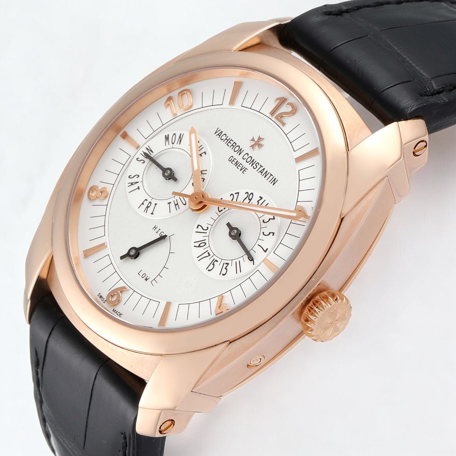 Quai De L'ile Day Date Power Reserve Rose Gold