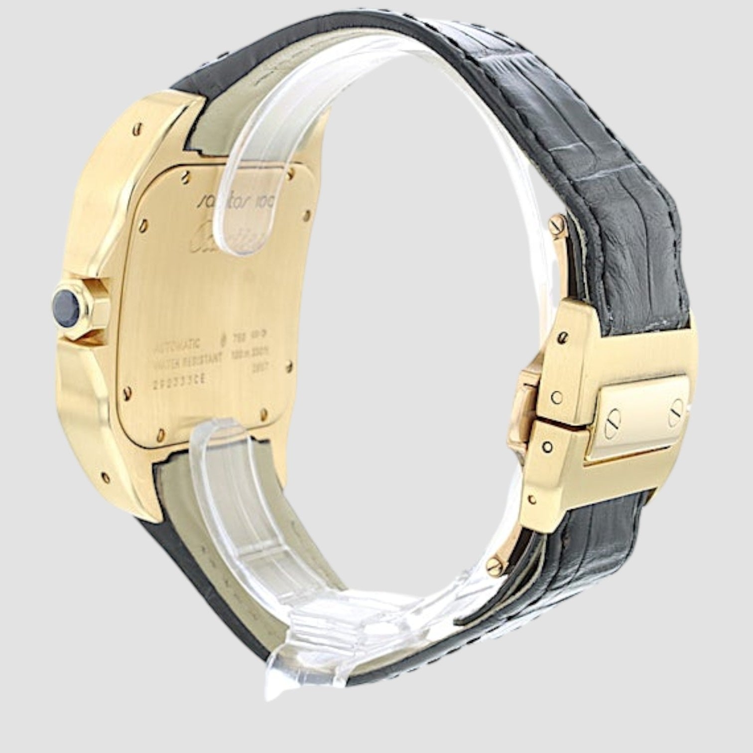 Santos 100 18K Yellow Gold Men's Watch