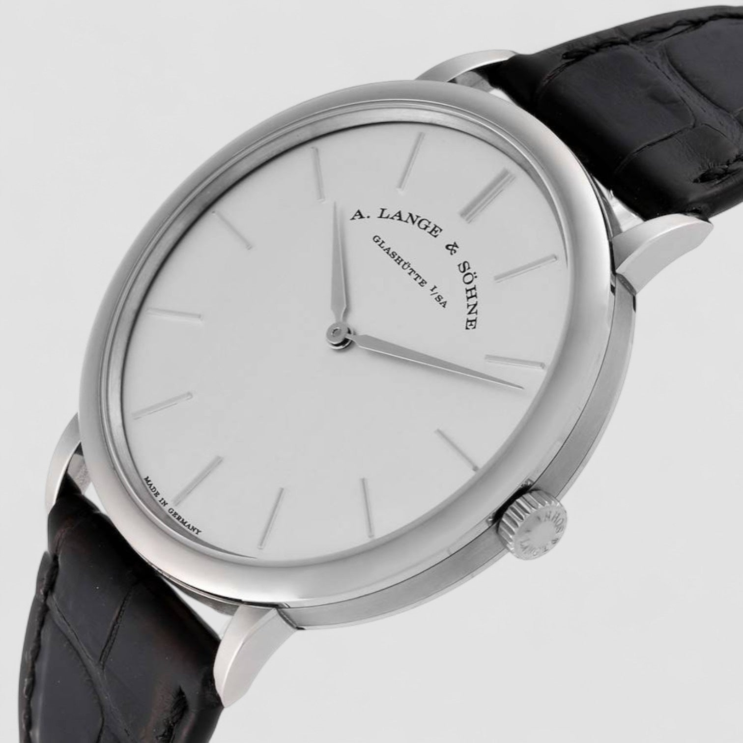 Saxonia Thin White Gold Mens Watch