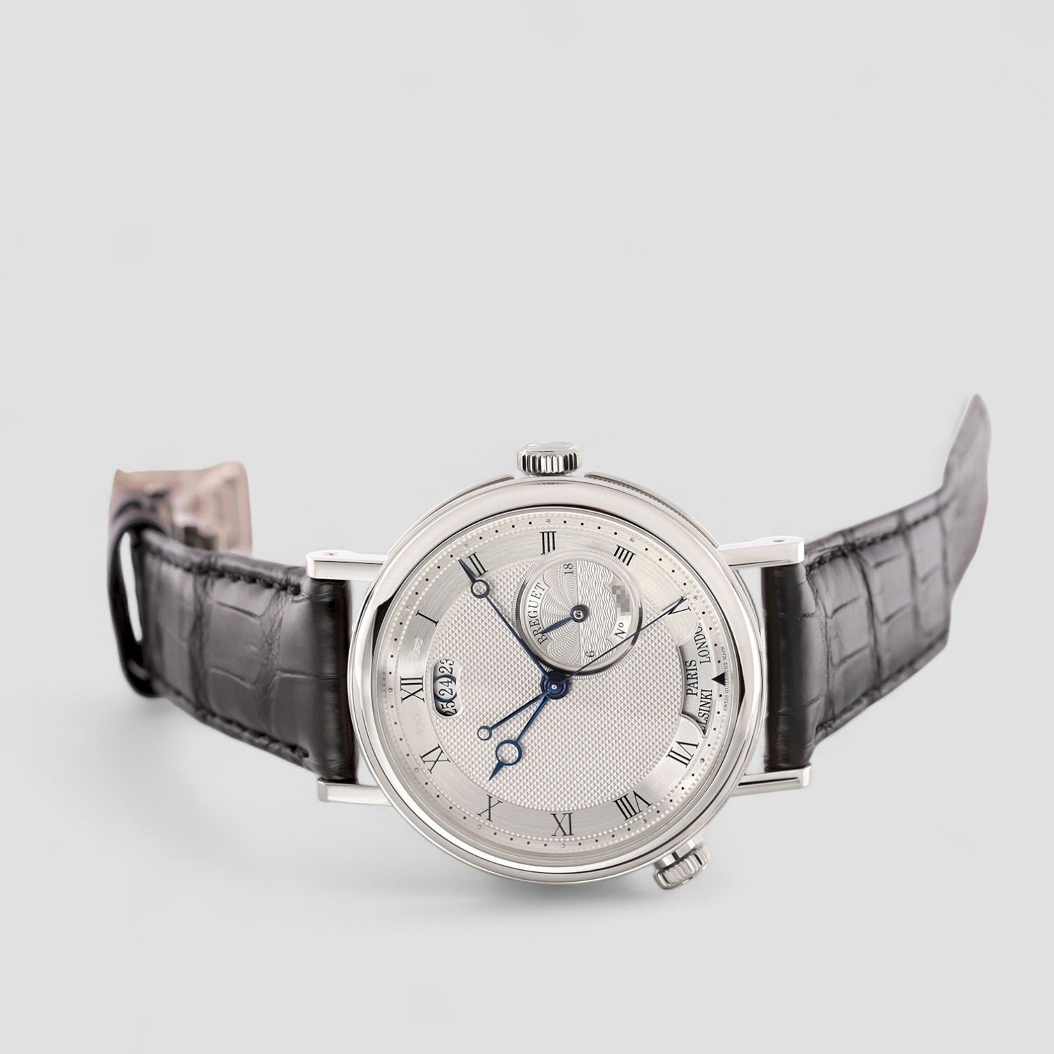 Classique Hora Mundi Men's 18k White Gold Watch
