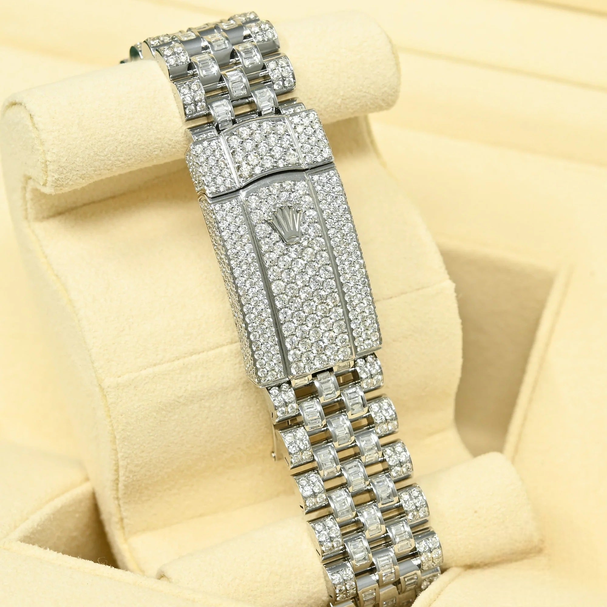 DATEJUST 41MM - JUBILEE FULL HONEYCOMB RHODIUM - Iced out